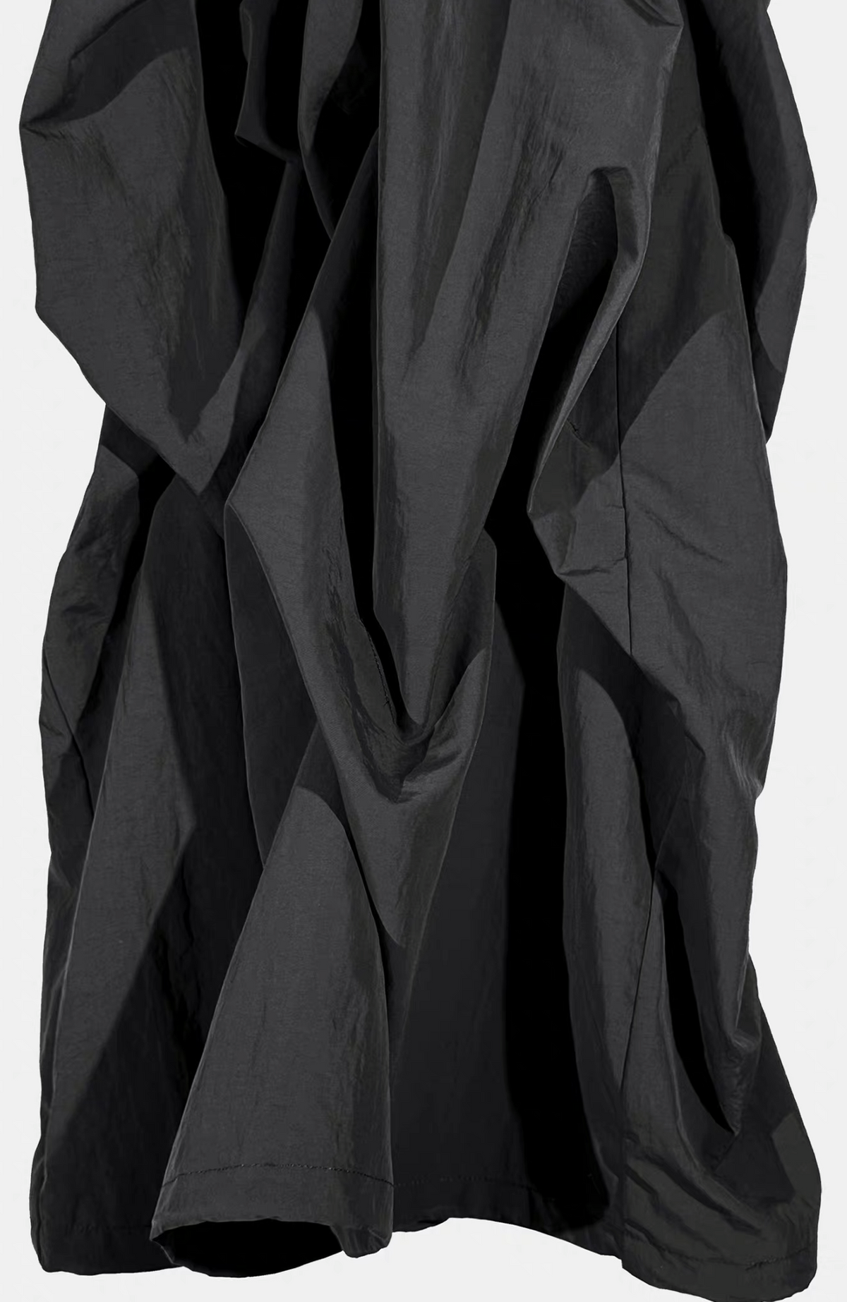 VANGUARDIA Crinkled Wide-Leg Nylon Flared Cargo Pants