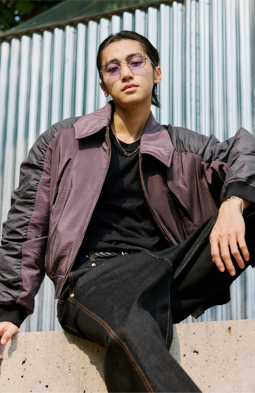 ALVNG AR ANTS Tucked Pleats Saber Sleeve Jacket