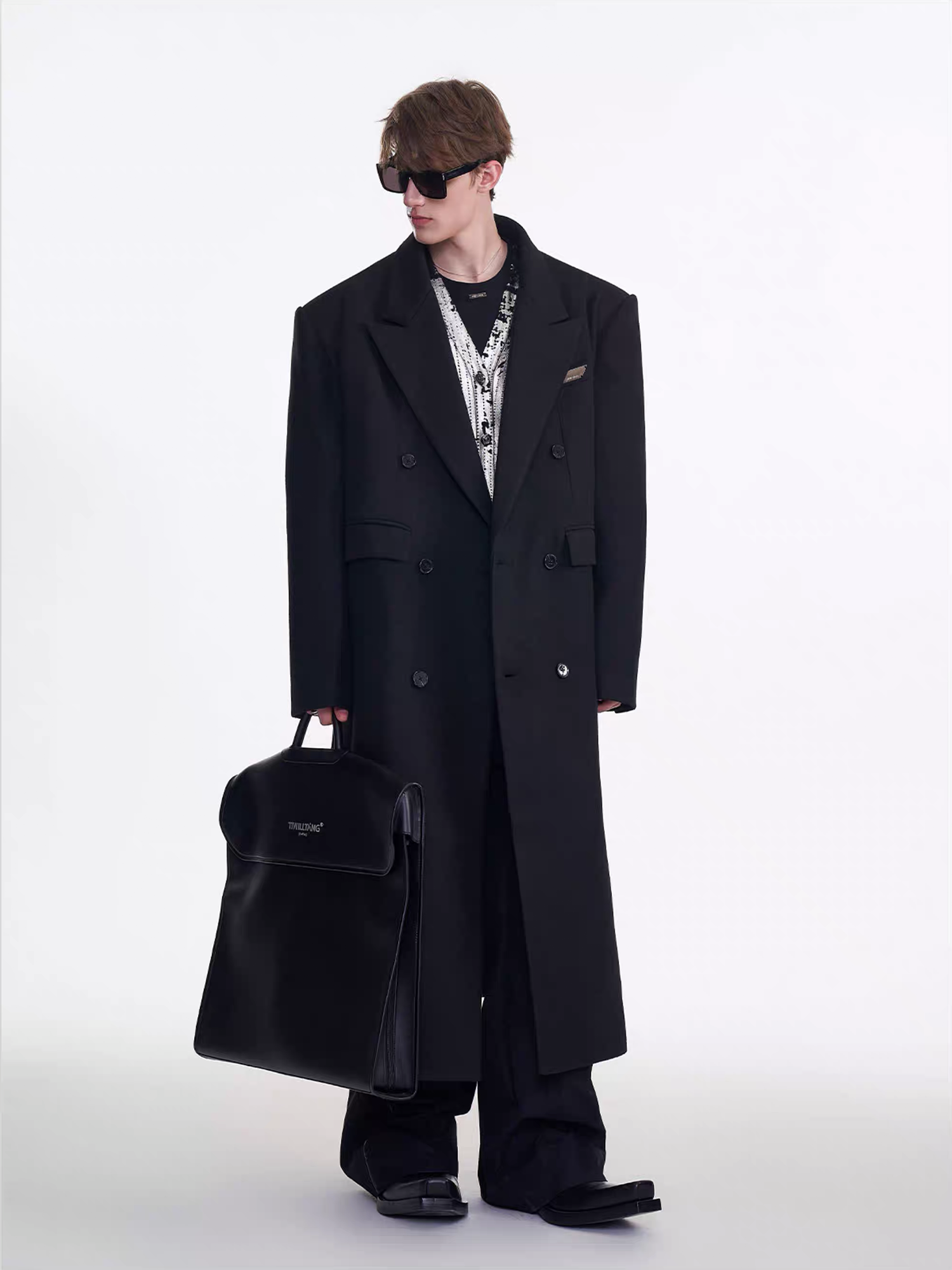 TIWILLTANG Modern Maxi Wool Coat