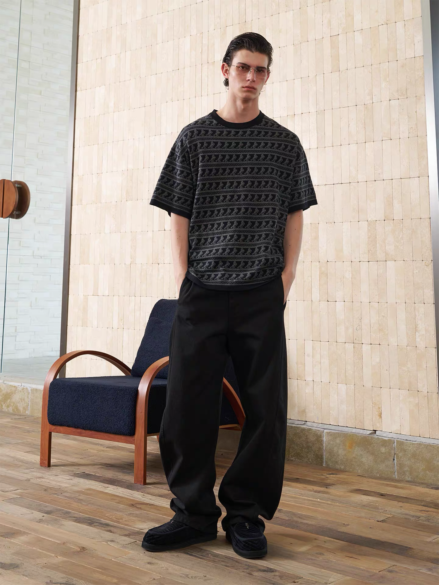 PMW Horse Jacquard Knitted T Shirt, premium urban and streetwear designers apparel on PROJECTISR.com, PMW