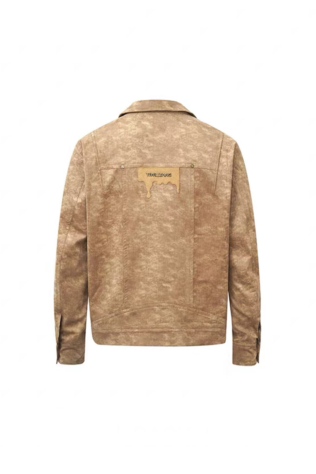 TIWILLTANG Washed Suede-Effect Oversized Jacket