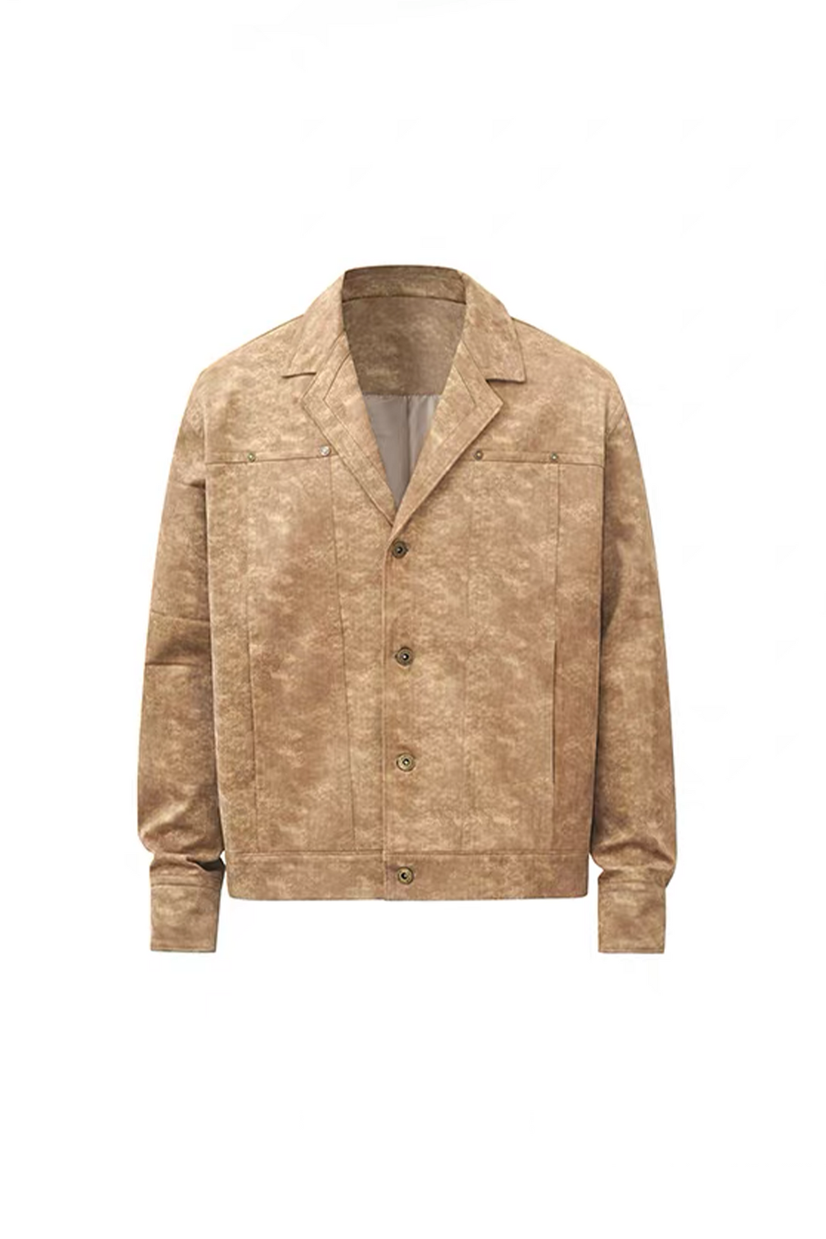TIWILLTANG Washed Suede-Effect Oversized Jacket