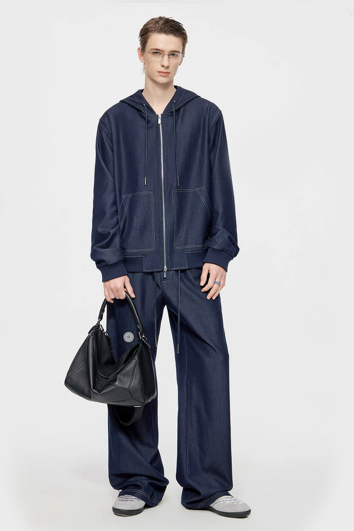 TIWILLTANG Drawstring Denim Jogger Pants