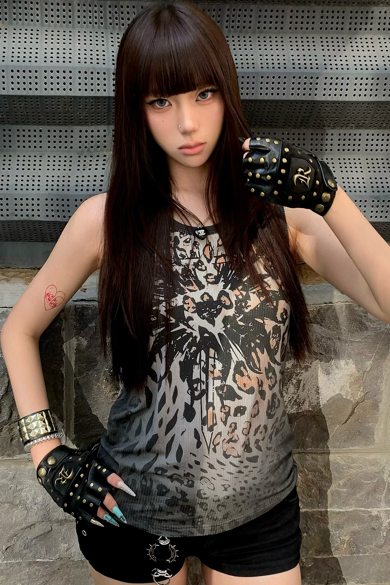 REGEN ZONE Studded Lambskin Boxing Gloves