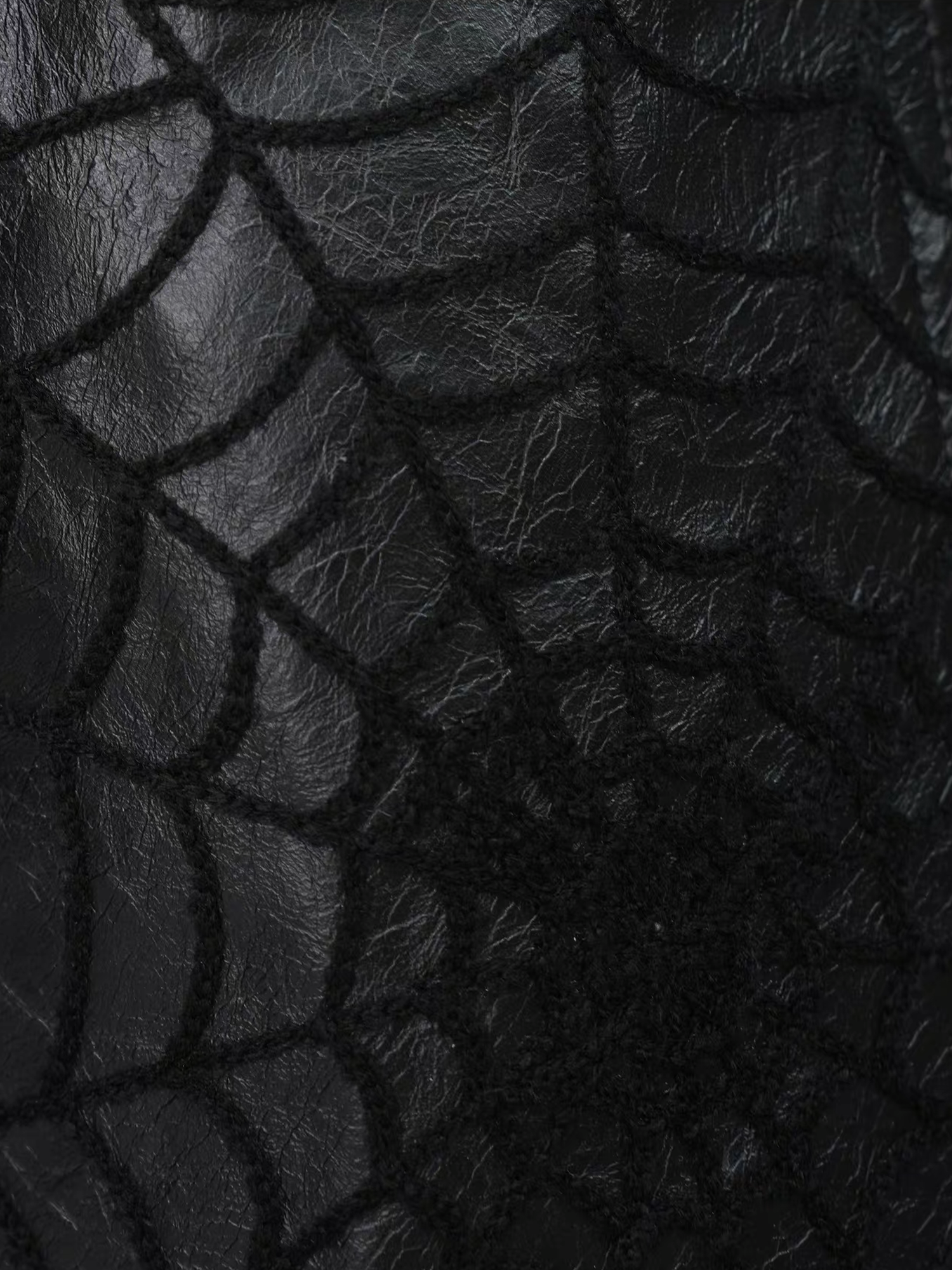VE2 Spiderweb Paneled Metal Straight-Leg Pants