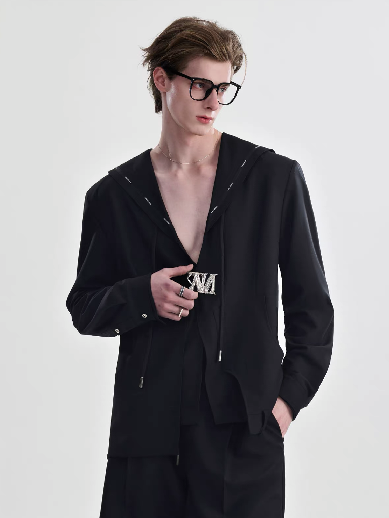 TIWILLTANG Minimal Sailor Collar Shirt