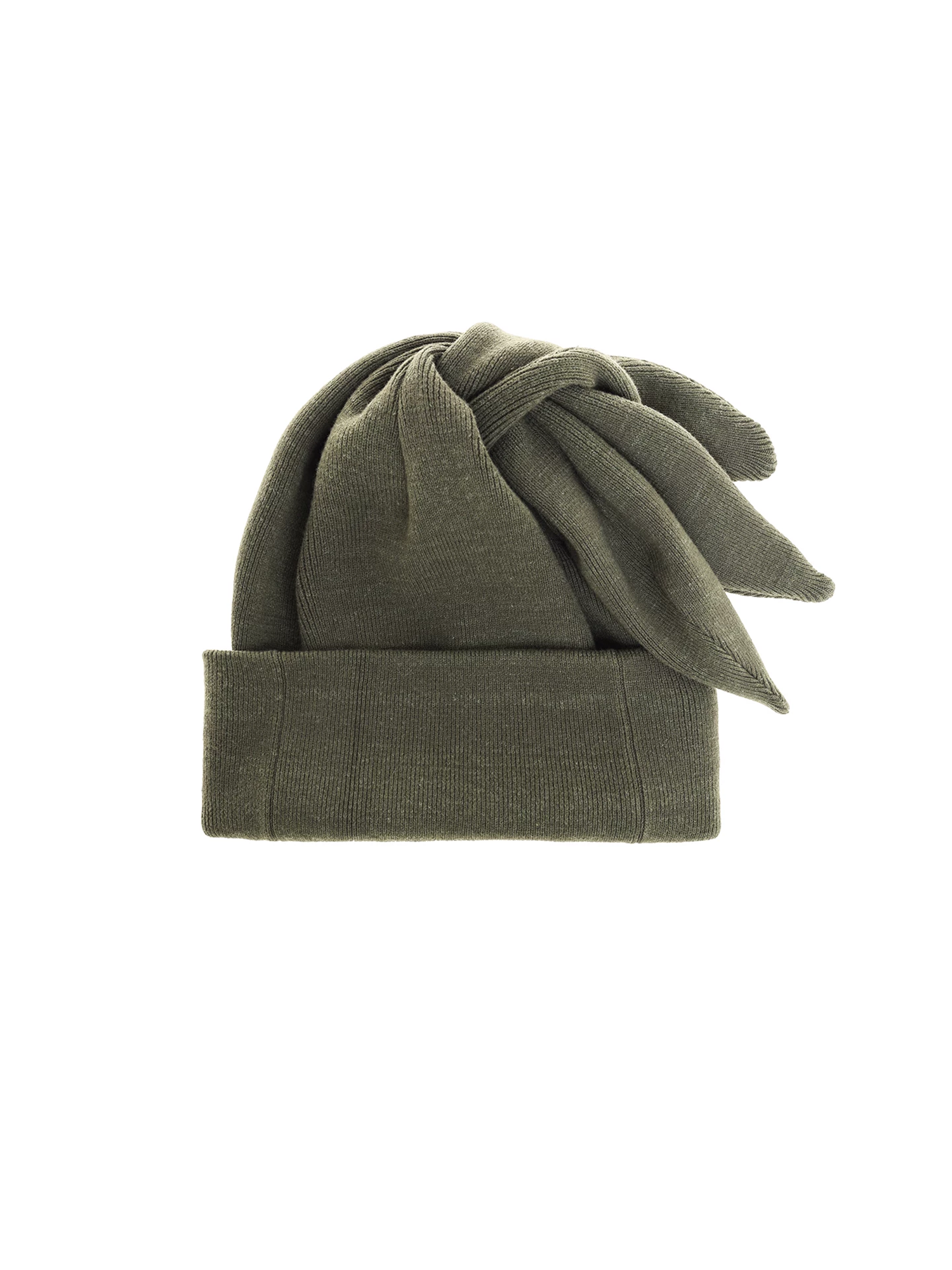 6CRAYON Trible-ear Ribbed Knit Beanie