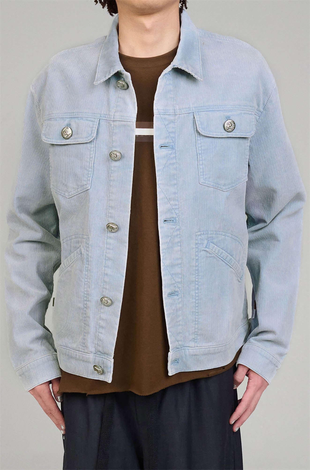 URBAN+FOREST Corduroy Spliced Multi-Pocket Jacket