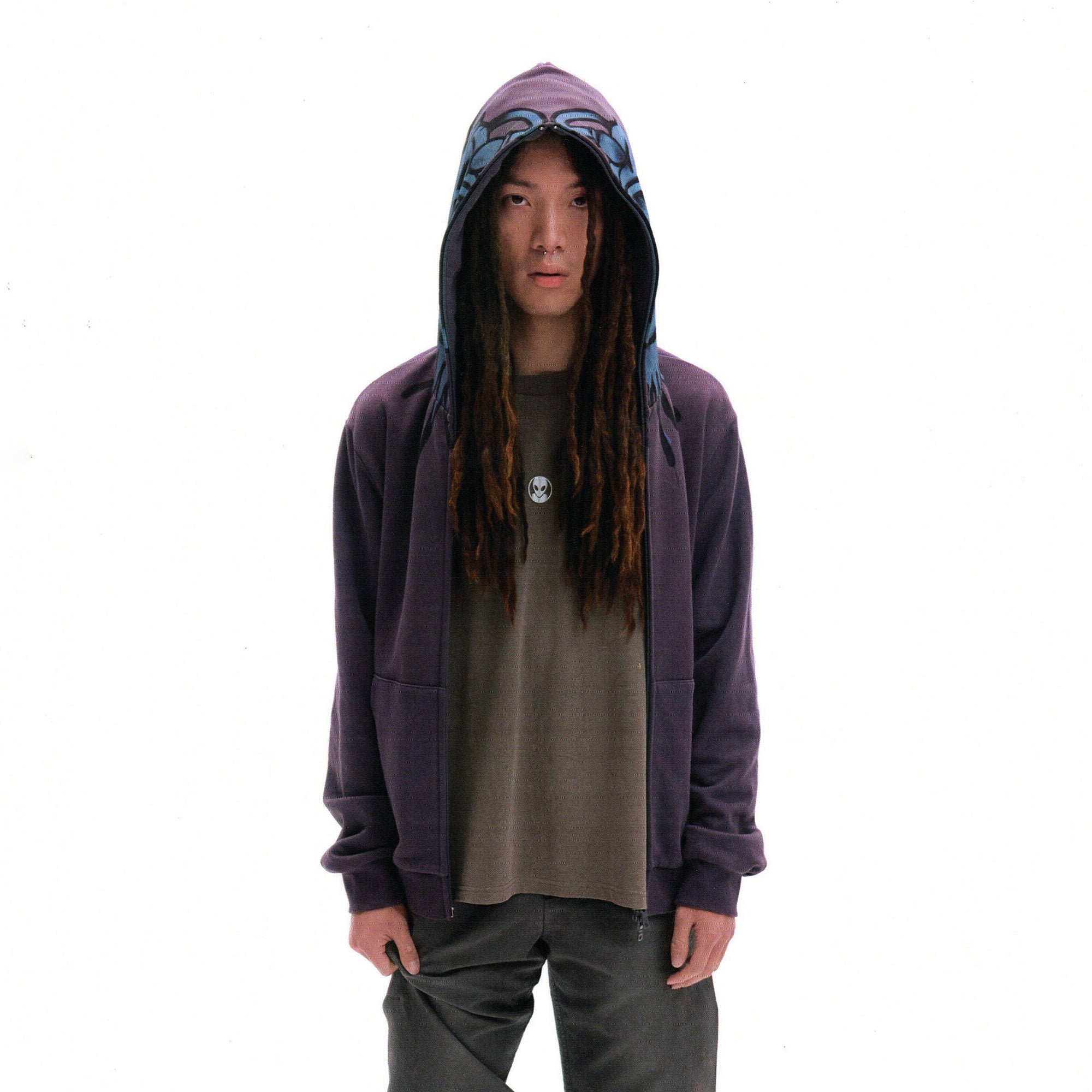 URBAN+FOREST Ocean Monster Graphic Masked Hooded Jacket