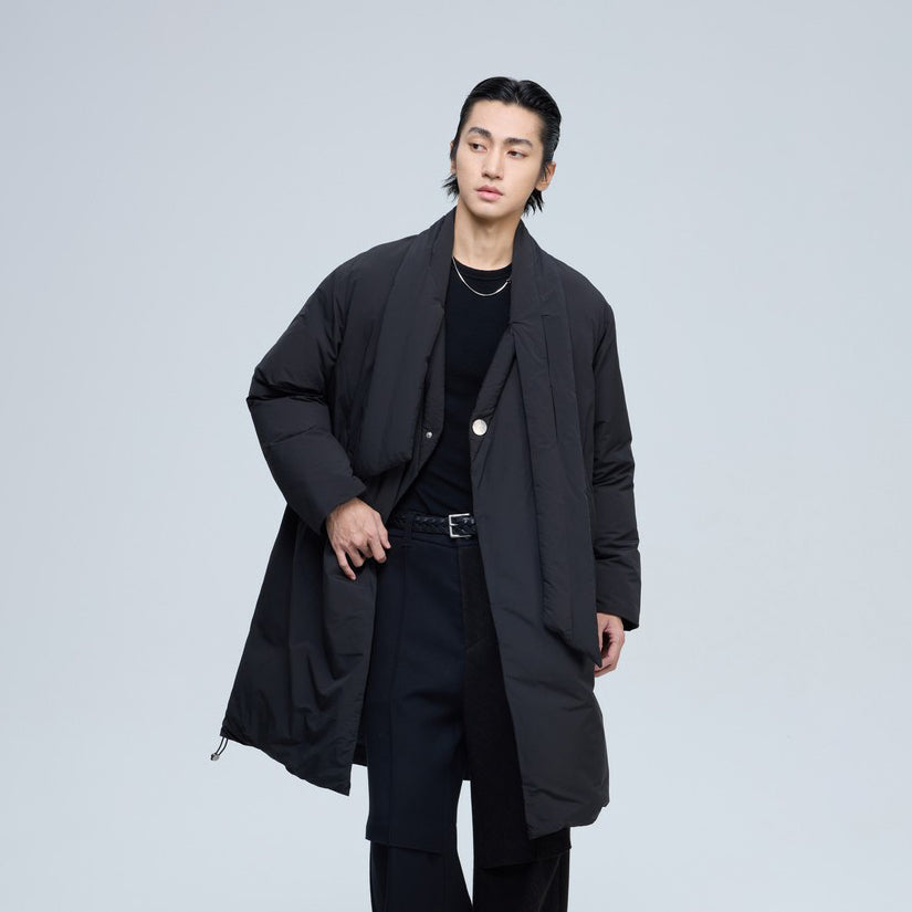 ALVNG AR ANTS Scarf-Linked Waterproof Puffer Coat