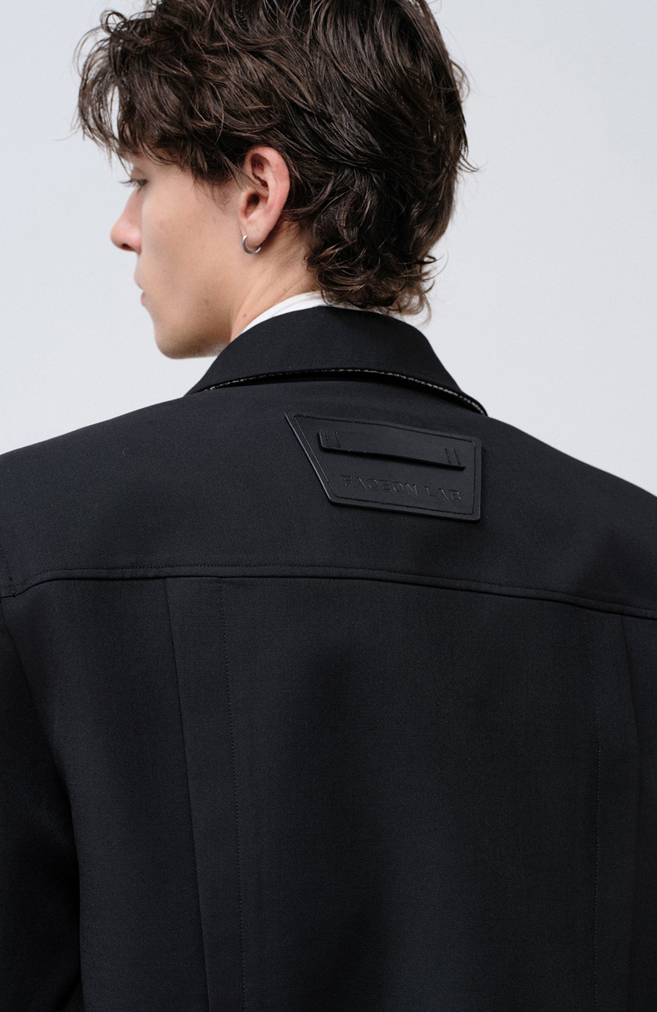 FACEONLAB Cropped Harrington Zip Jacket Black, premium urban and streetwear designers apparel on PROJECTISR.com, FACEONLAB