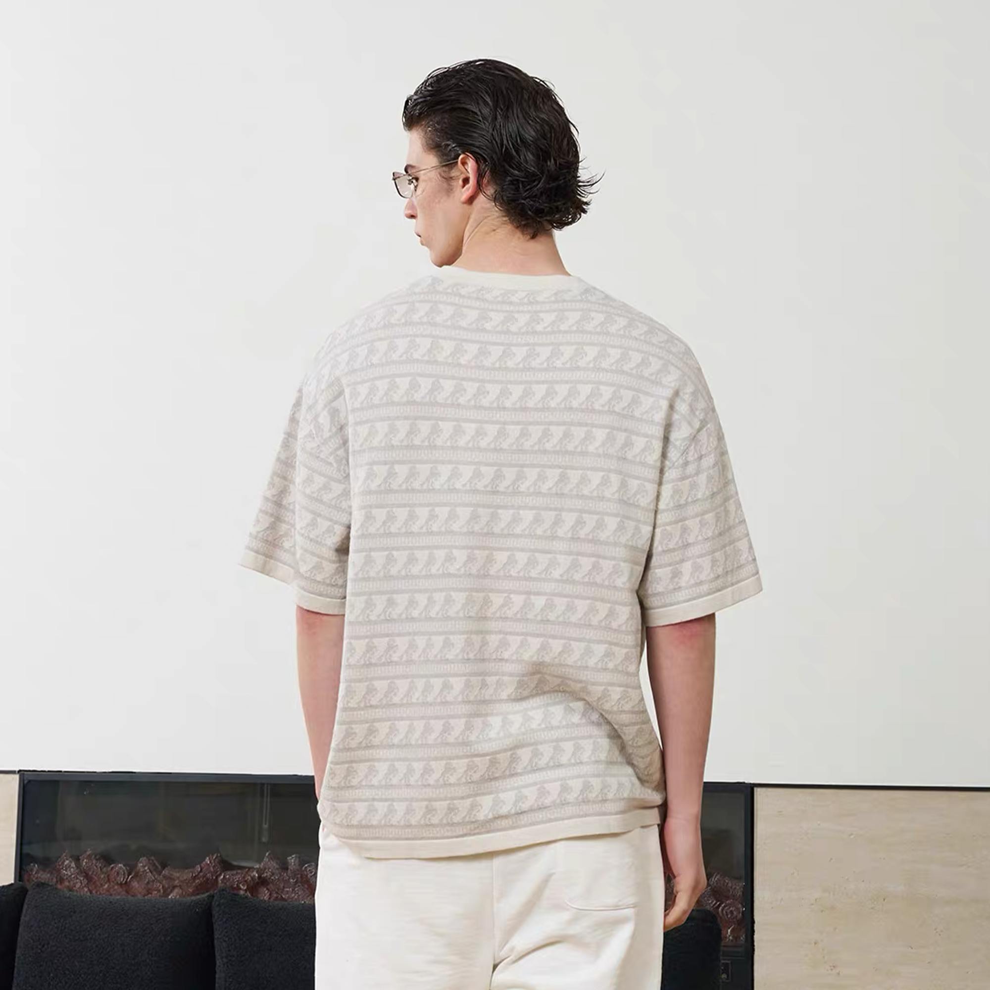 PMW Horse Jacquard Knitted T Shirt, premium urban and streetwear designers apparel on PROJECTISR.com, PMW