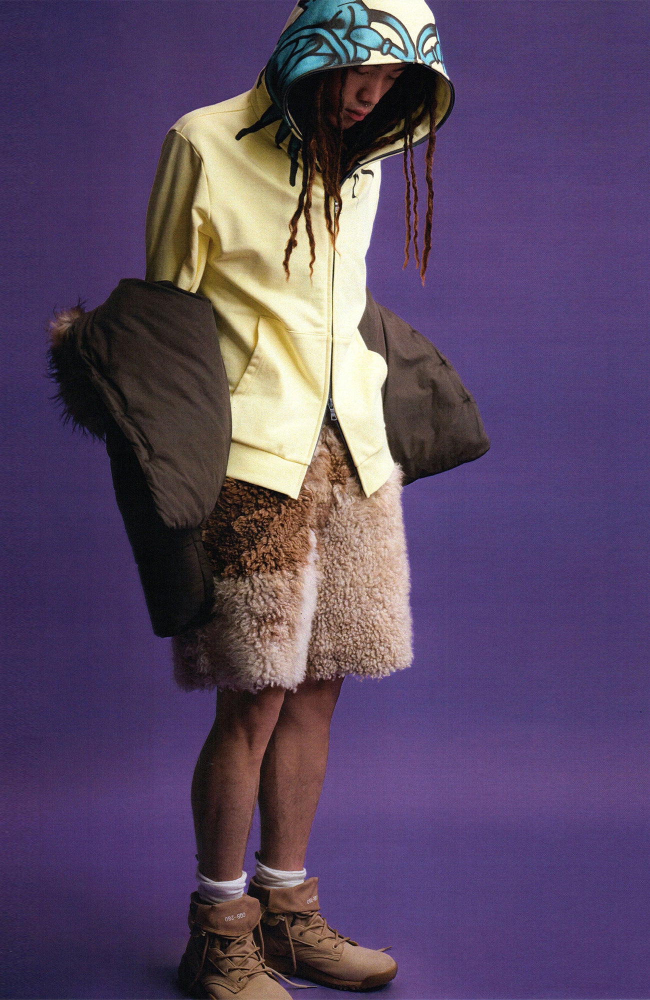 URBAN+FOREST Ocean Monster Graphic Masked Hooded Jacket