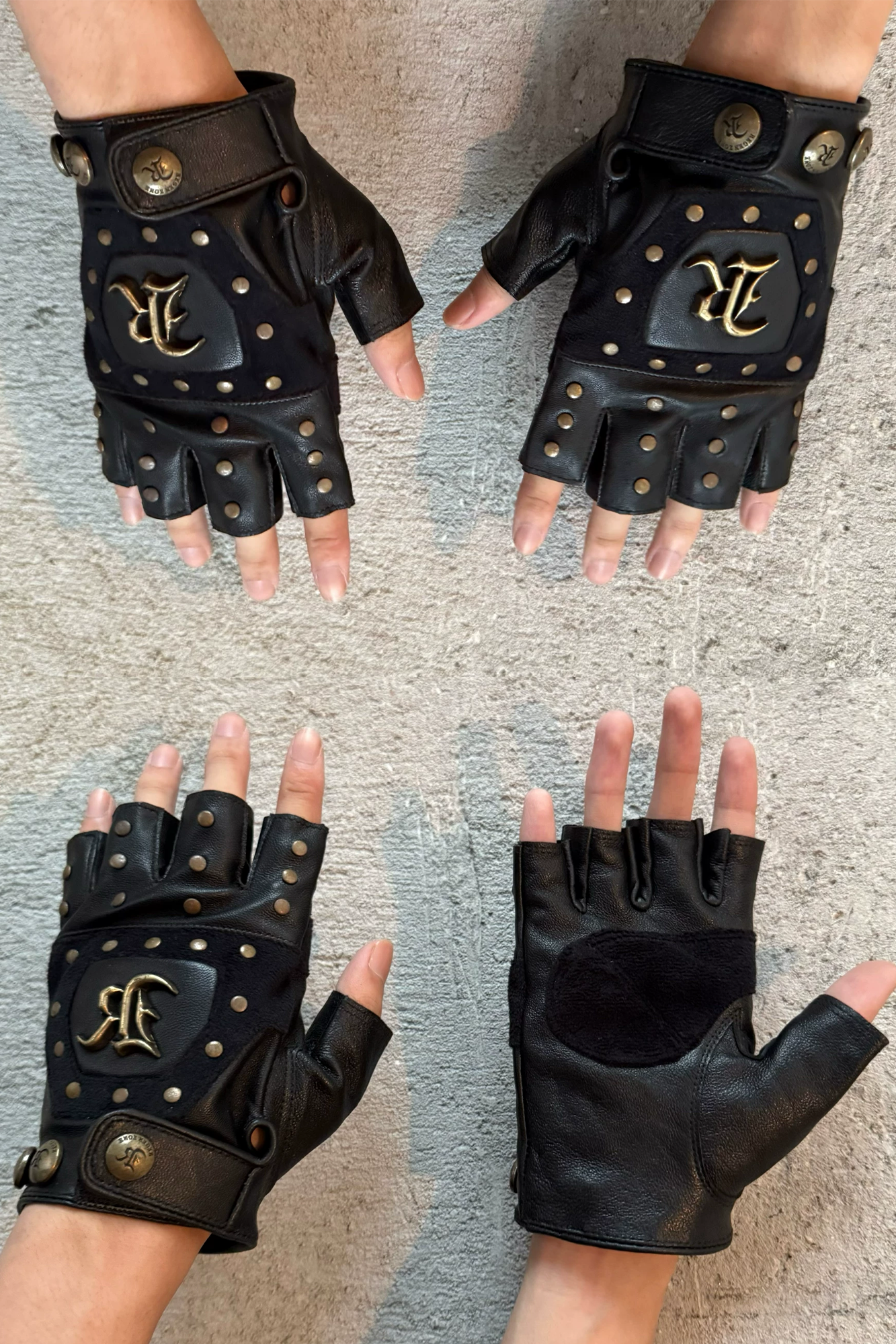 REGEN ZONE Studded Lambskin Boxing Gloves