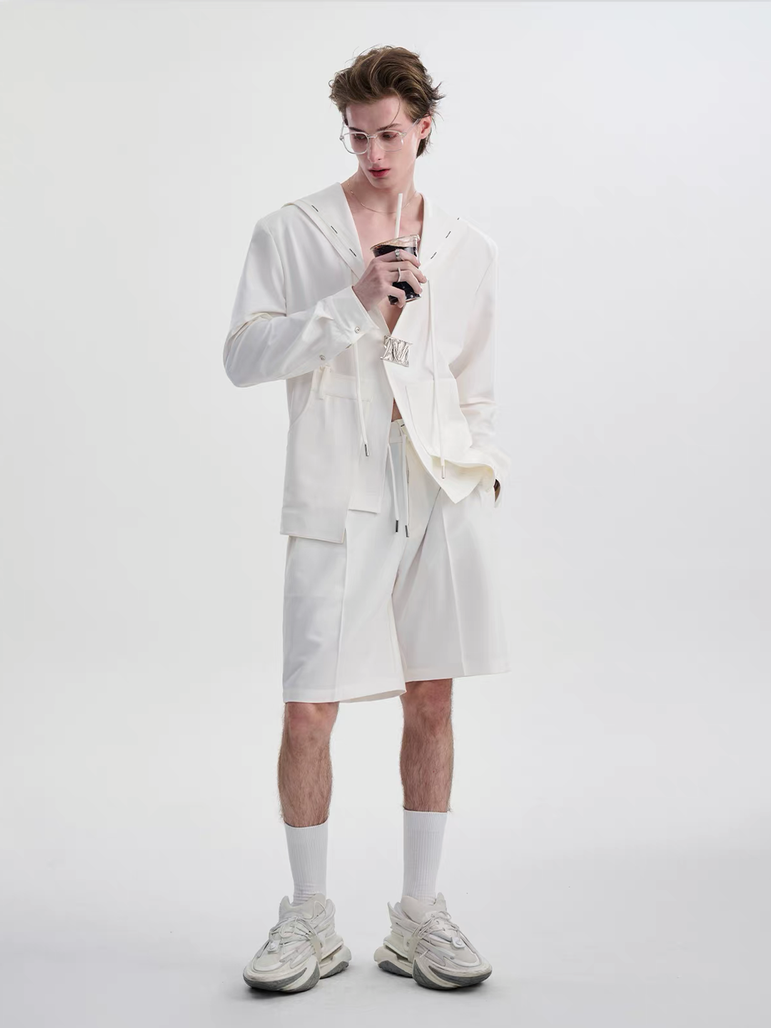 TIWILLTANG Minimal Sailor Collar Shirt