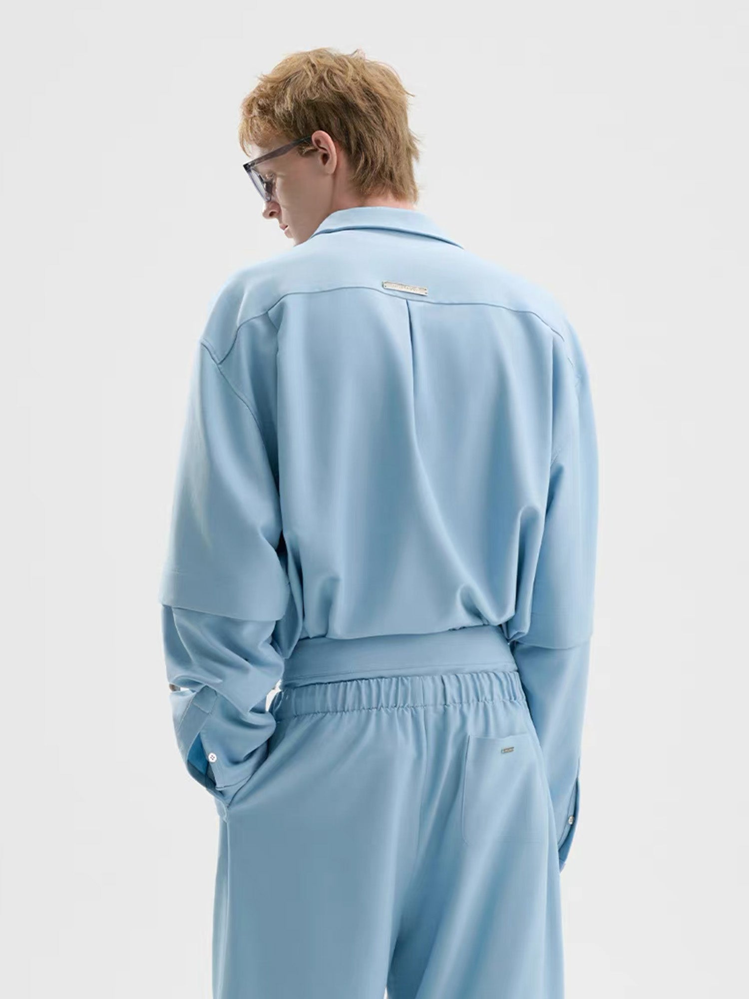 TIWILLTANG Detachable-Sleeve Tie-Pocket Shirt, premium urban and streetwear designers apparel on PROJECTISR.com, TIWILLTANG