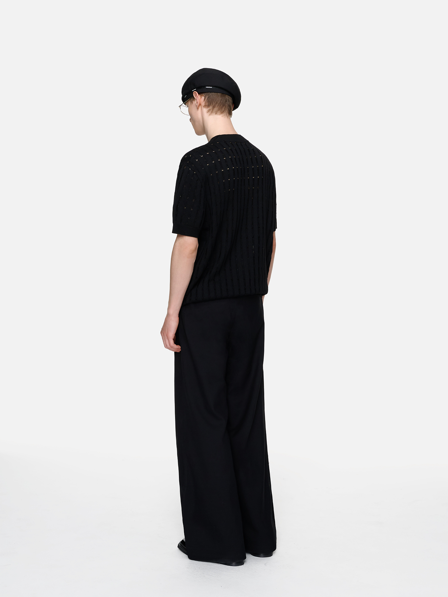 TIWILLTANG Essential Openwork Knitted T Shirt