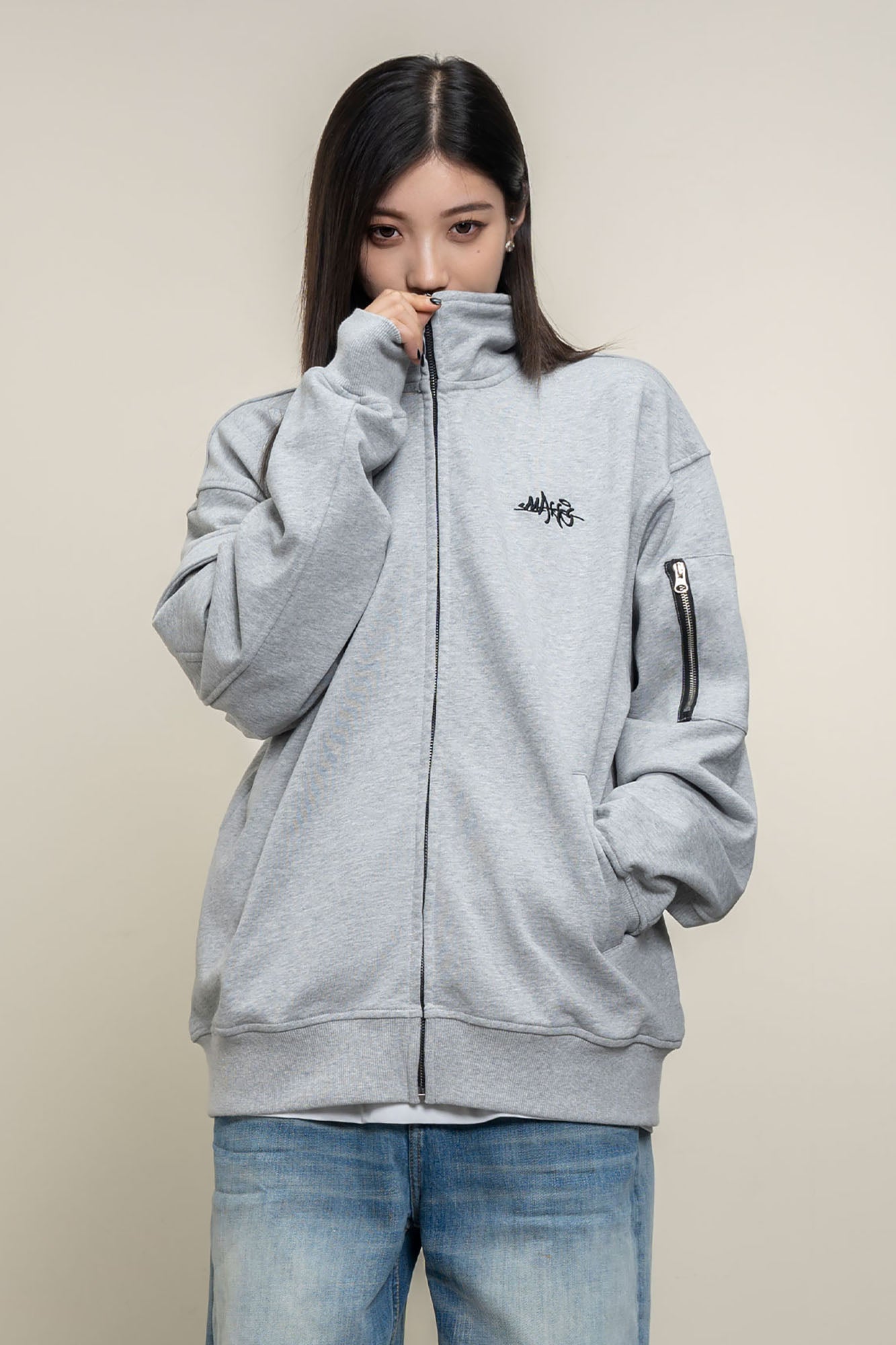 MAKEMORE Utility Zip Pocket Track Jacket, premium urban and streetwear designers apparel on PROJECTISR.com, MAKEMORE