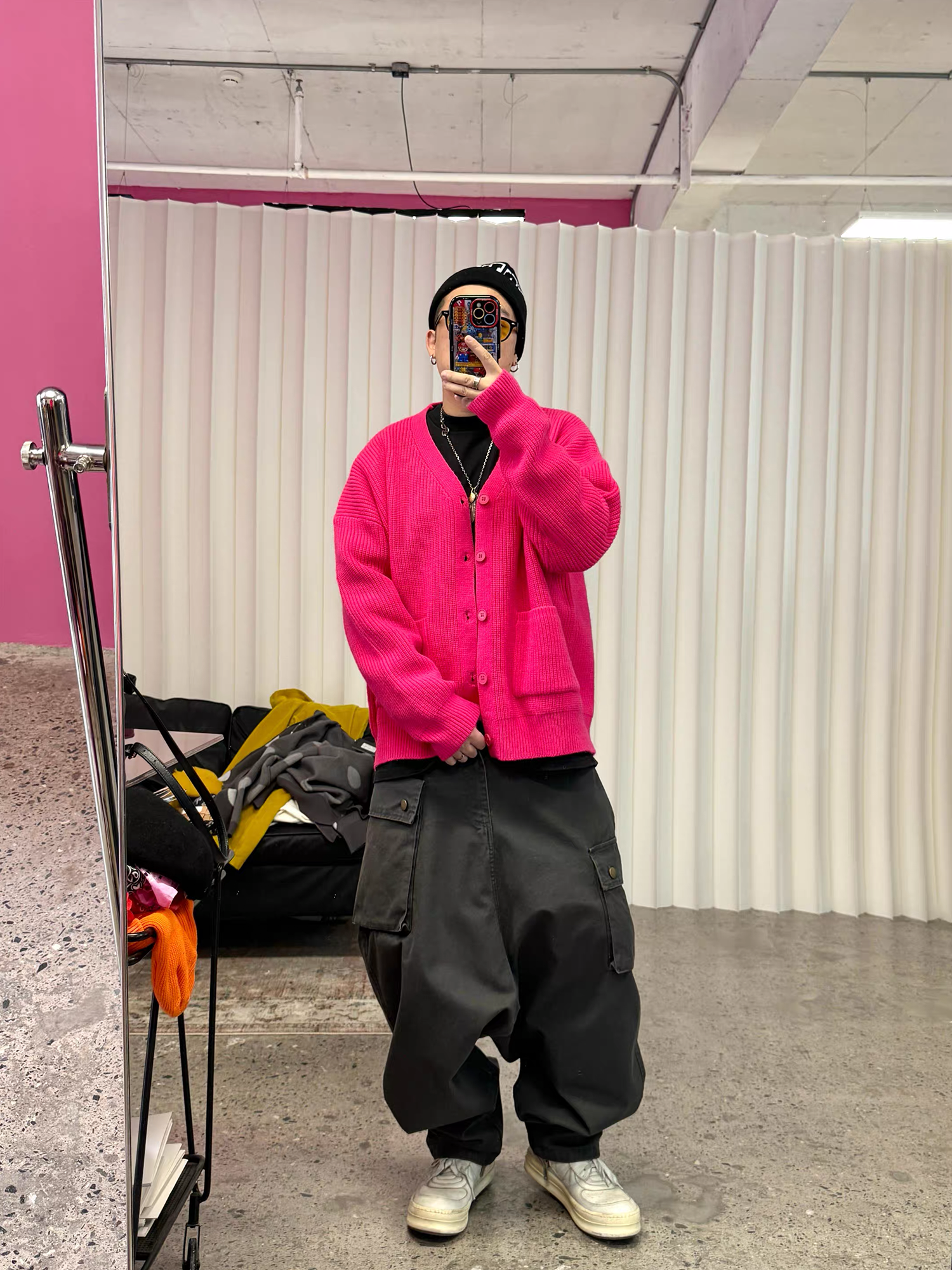 ME DA IGUAL Washed Multi-Pockets Tappered Cargo