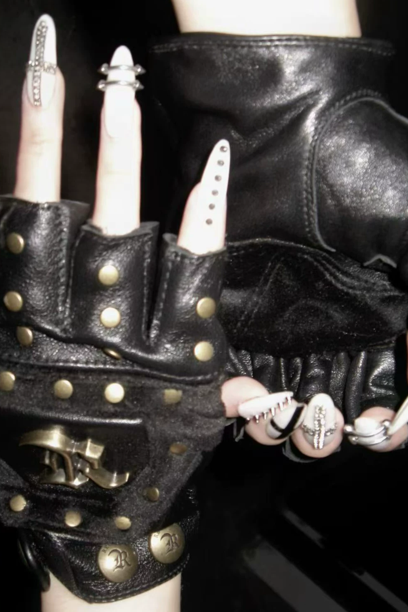 REGEN ZONE Studded Lambskin Boxing Gloves