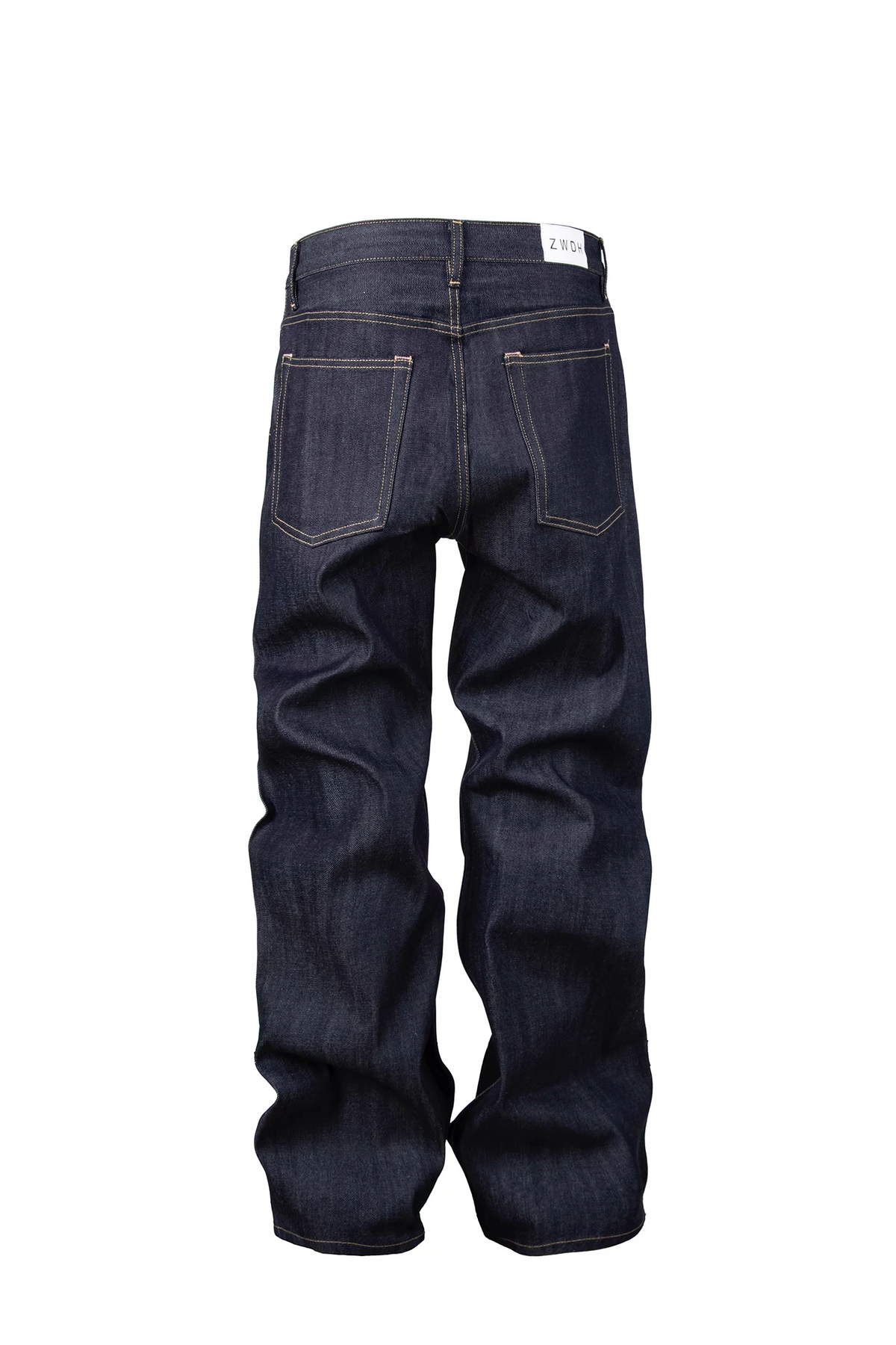 ZWDH Raw Selvedge Denim Loose Straight-Leg Jeans