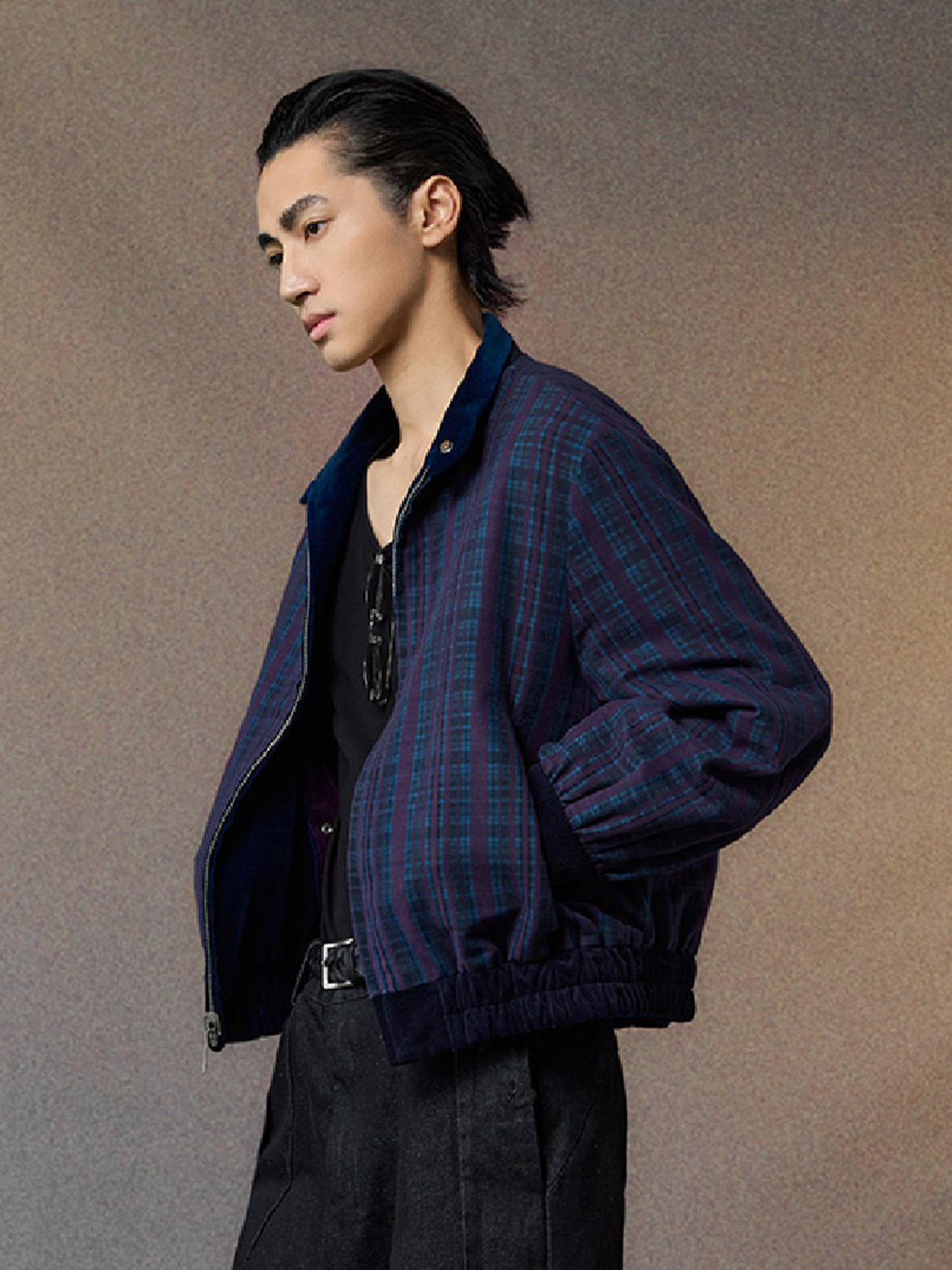 ALVNG AR ANTS Reversible Velvet  Plaid Jacket, premium urban and streetwear designers apparel on PROJECTISR.com, ALVNG AR ANTS