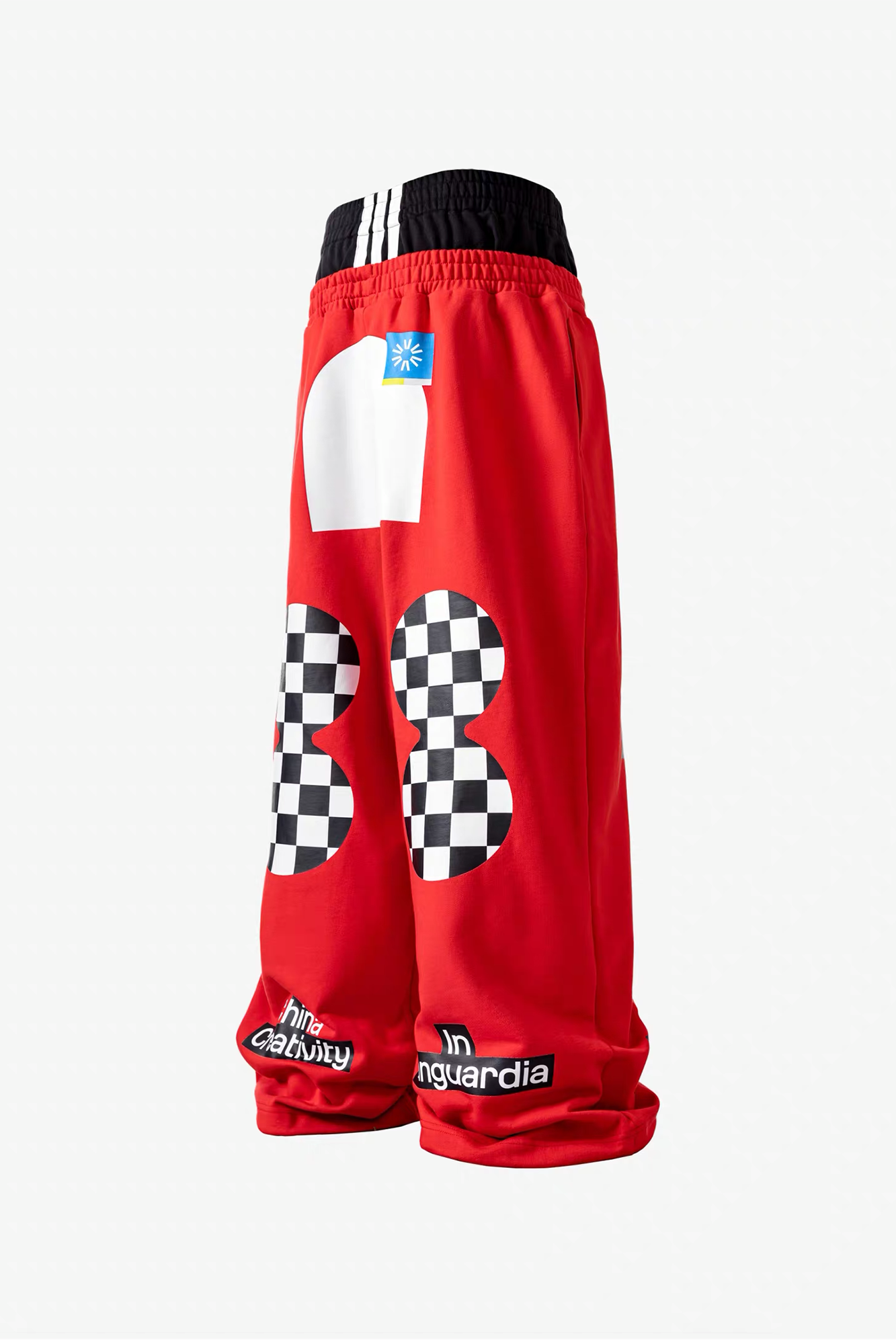 VANGUARDIA Dual-Waistband Sagging Sweatpants