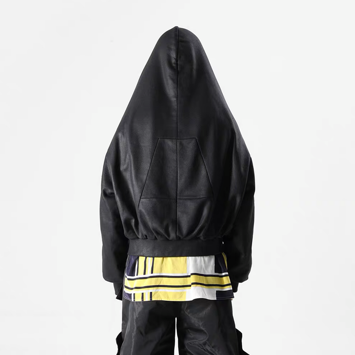 VANGUARDIA Brush-Wax Coated Oversized Hooded Jacket