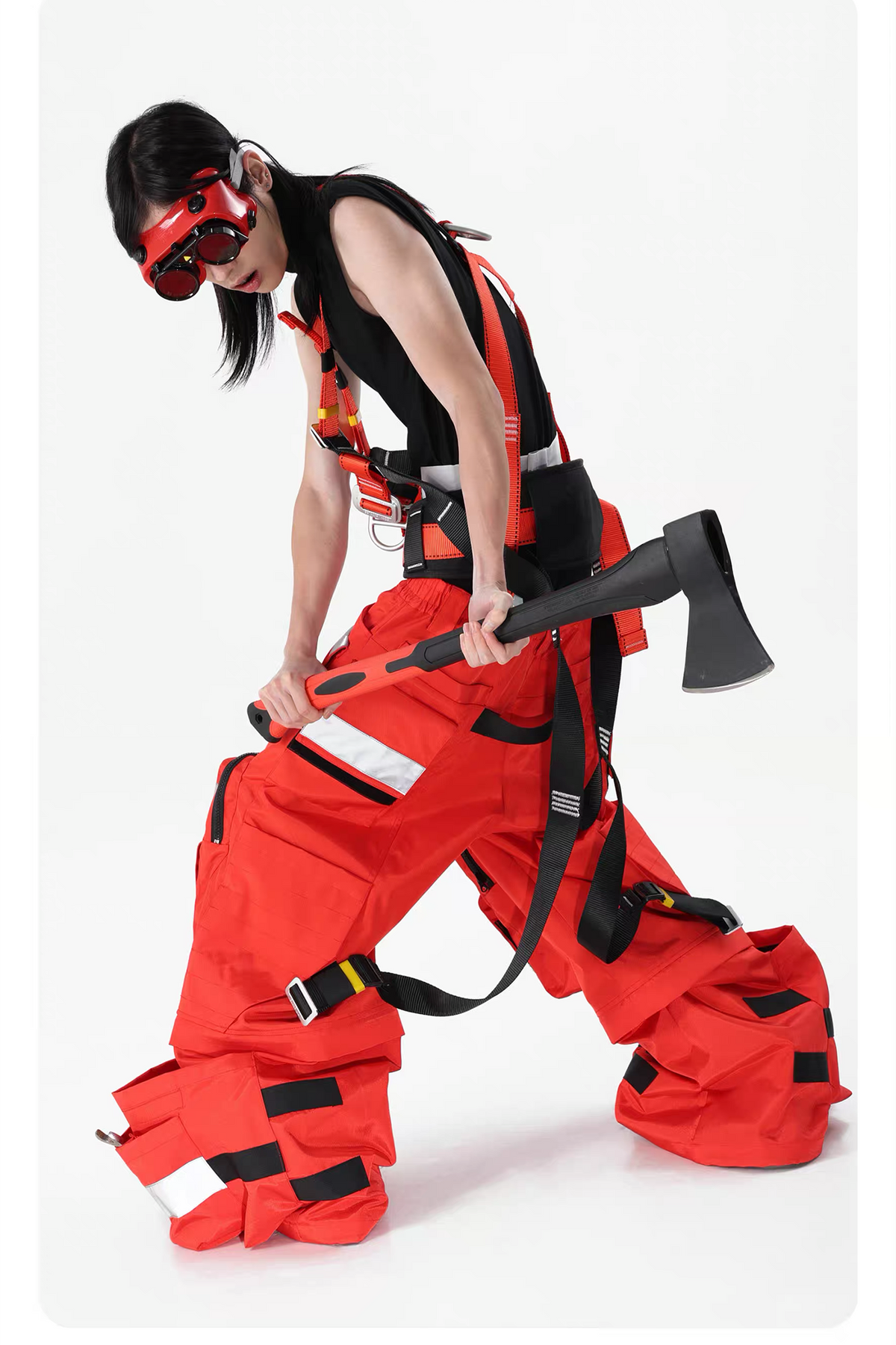 VANGUARDIA Reflective Multi-Pocket Nylon Cargo Pants