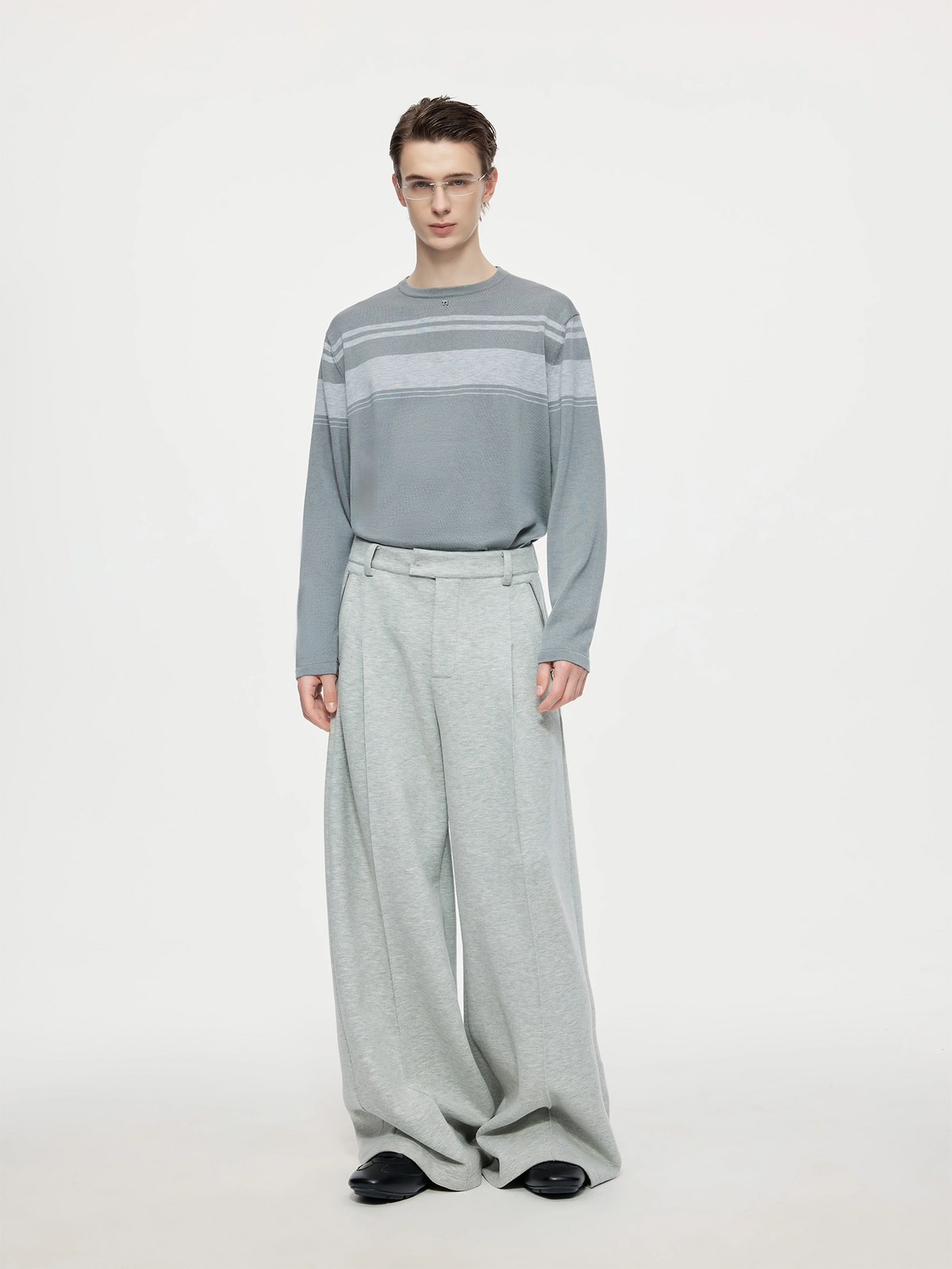 TIWILLTANG Deconstructed Matte Wool-Blend Slouch Pants