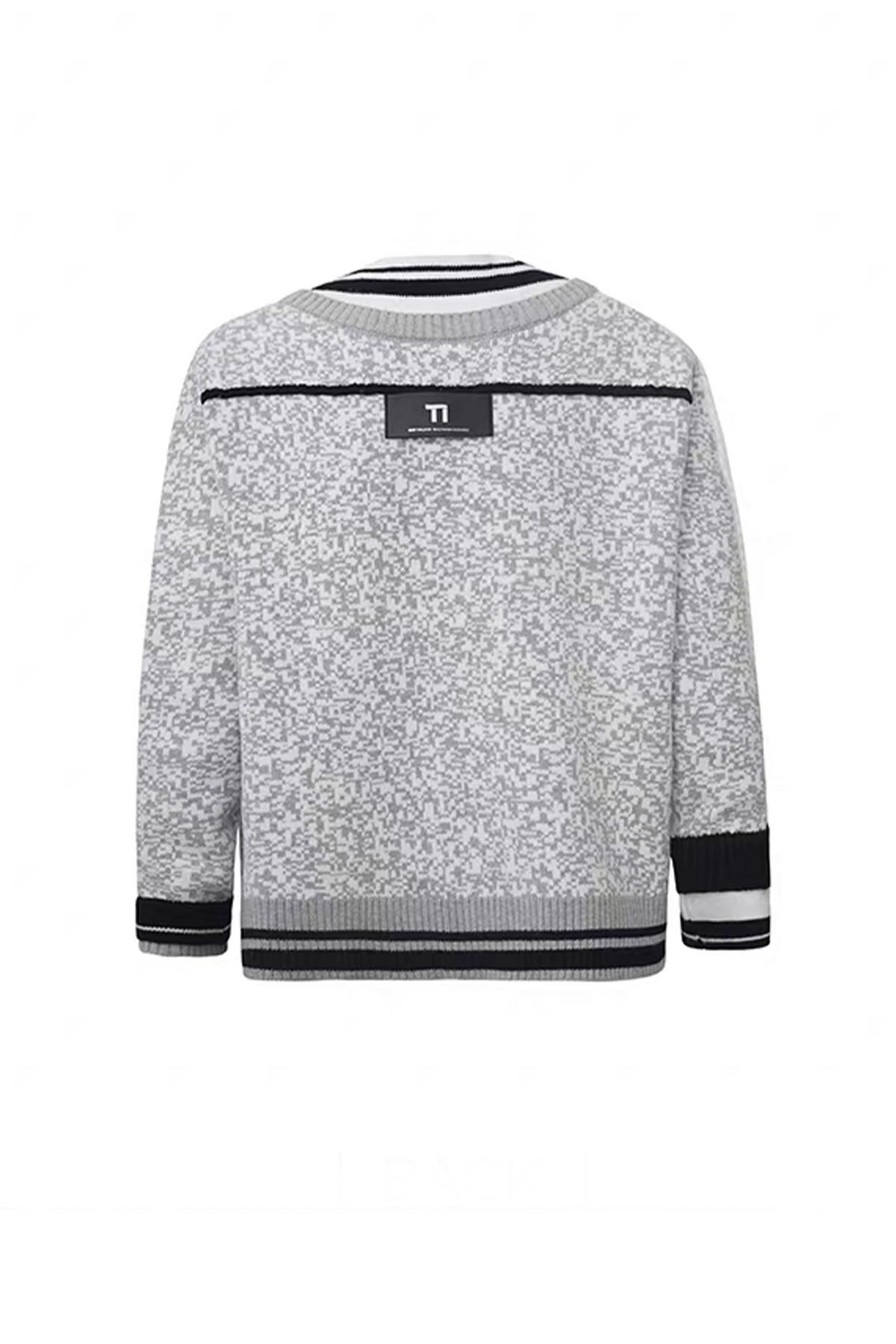 TIWILLTANG Asymmetrical Striped Ribbed Cardigan