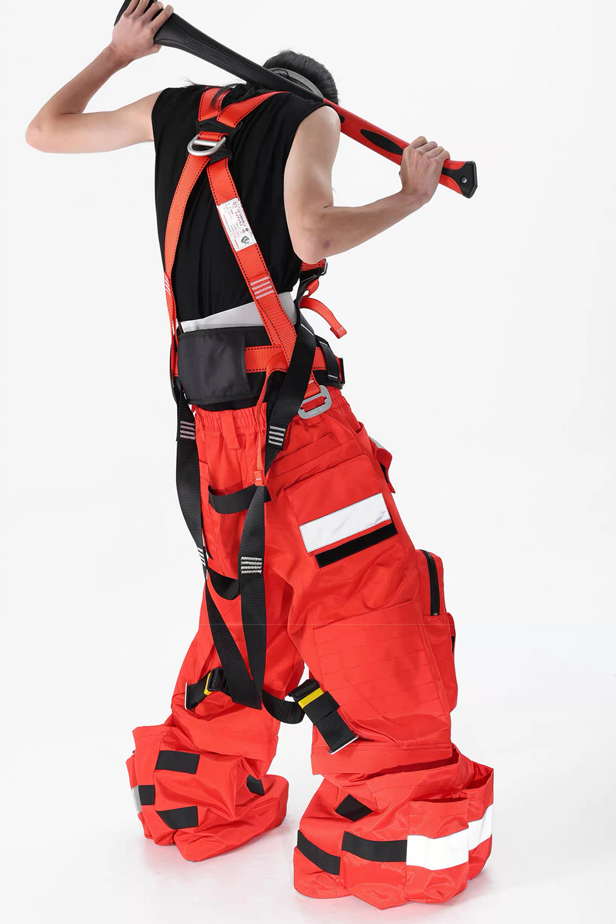 VANGUARDIA Reflective Multi-Pocket Nylon Cargo Pants