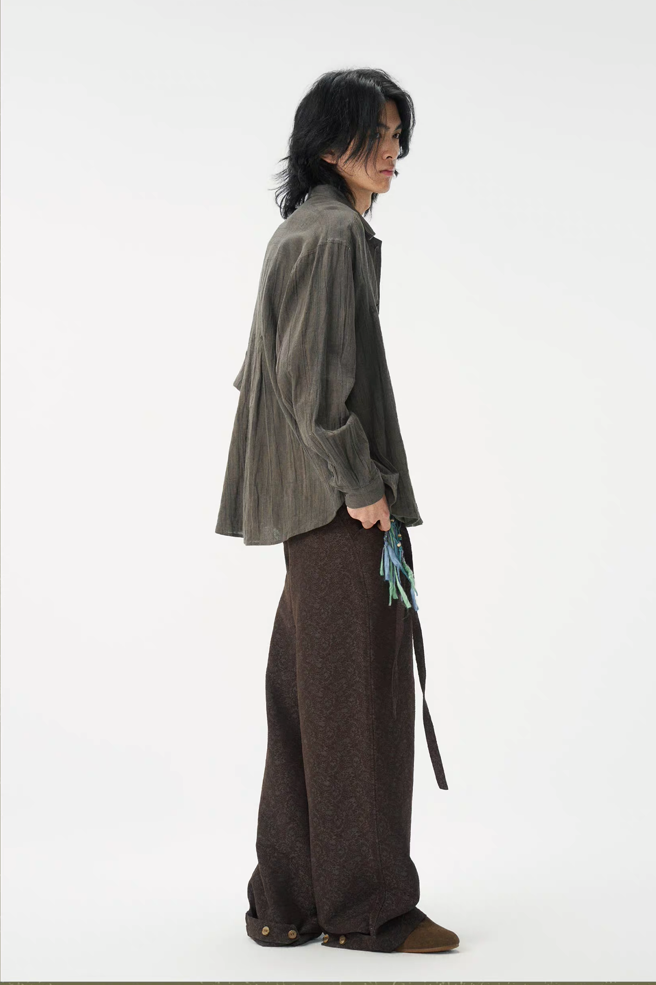 GONGHE REPUB Textured Linen Shirt, premium urban and streetwear designers apparel on PROJECTISR.com, GONGHE REPUB