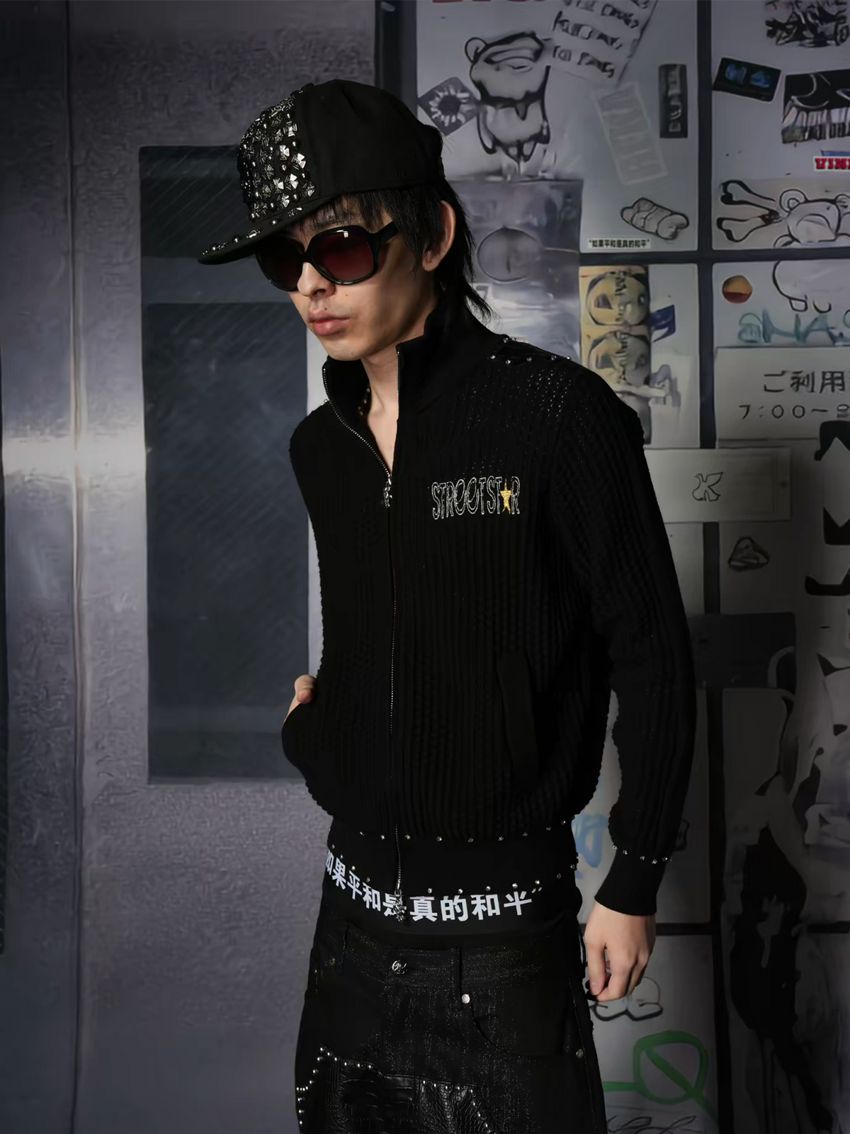VINKID Chain-Link Feather Knit Zip-Up Jacket, premium urban and streetwear designers apparel on PROJECTISR.com, VINKID