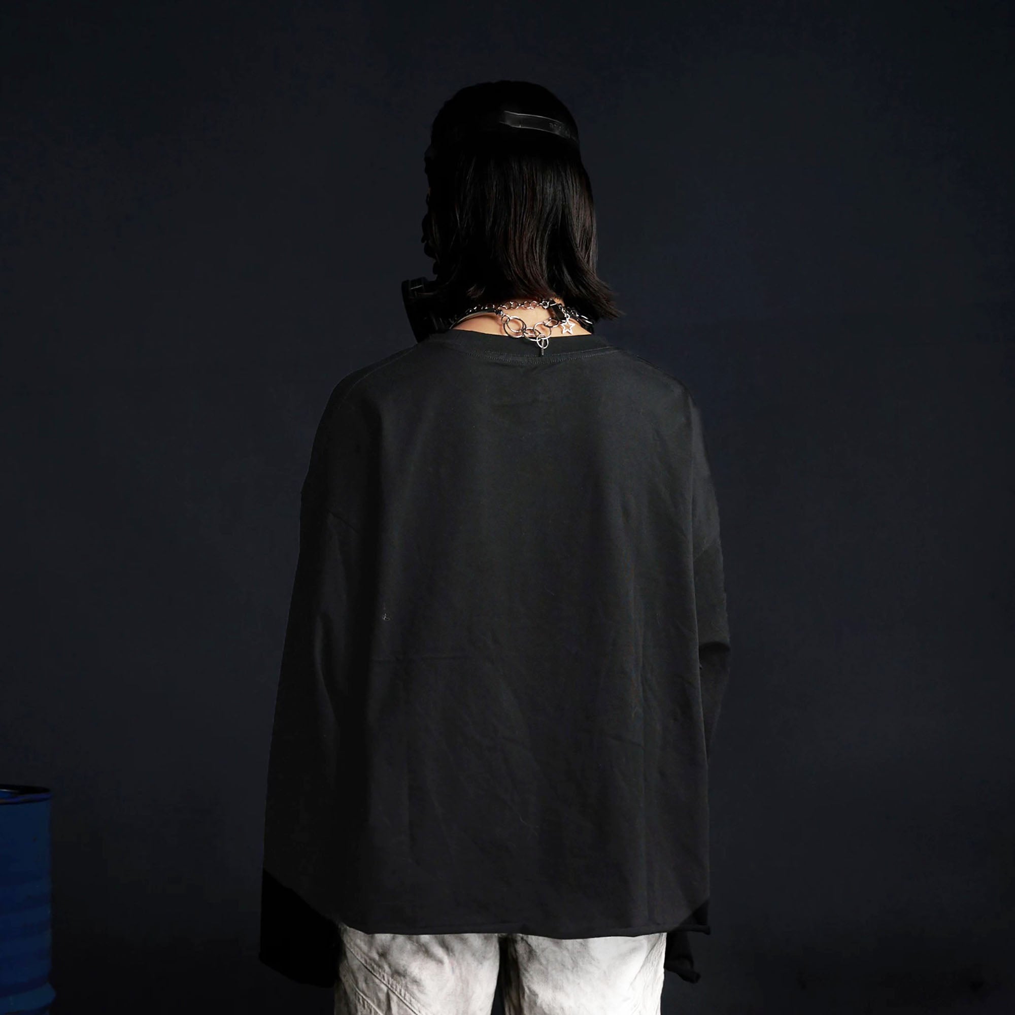 RECOVER ZONE Distressed Graphic Long Sleeve Tee