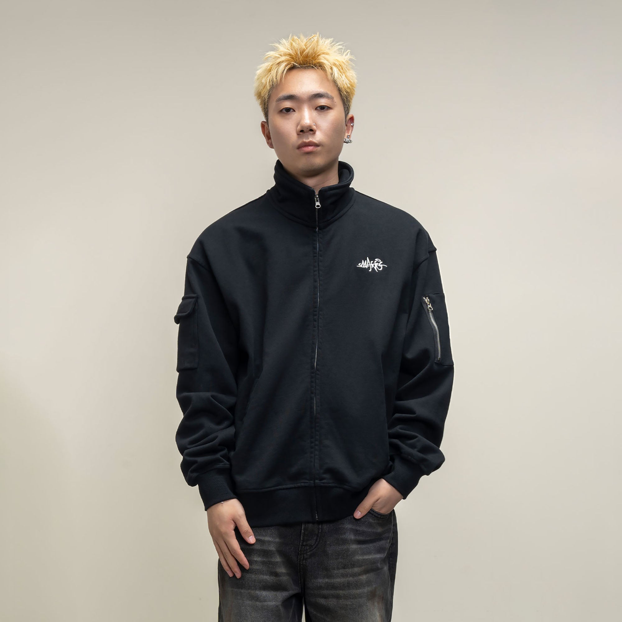 MAKEMORE Utility Zip Pocket Track Jacket, premium urban and streetwear designers apparel on PROJECTISR.com, MAKEMORE