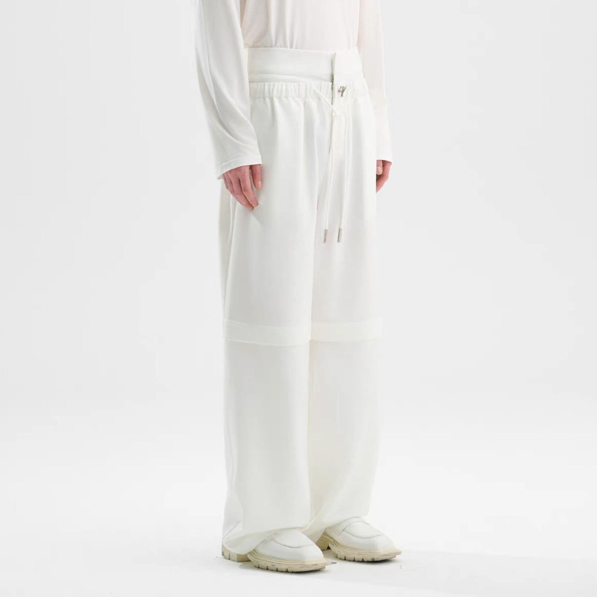 TIWILLTANG Detachable Drawstring Straight-Leg Pants, premium urban and streetwear designers apparel on PROJECTISR.com, TIWILLTANG