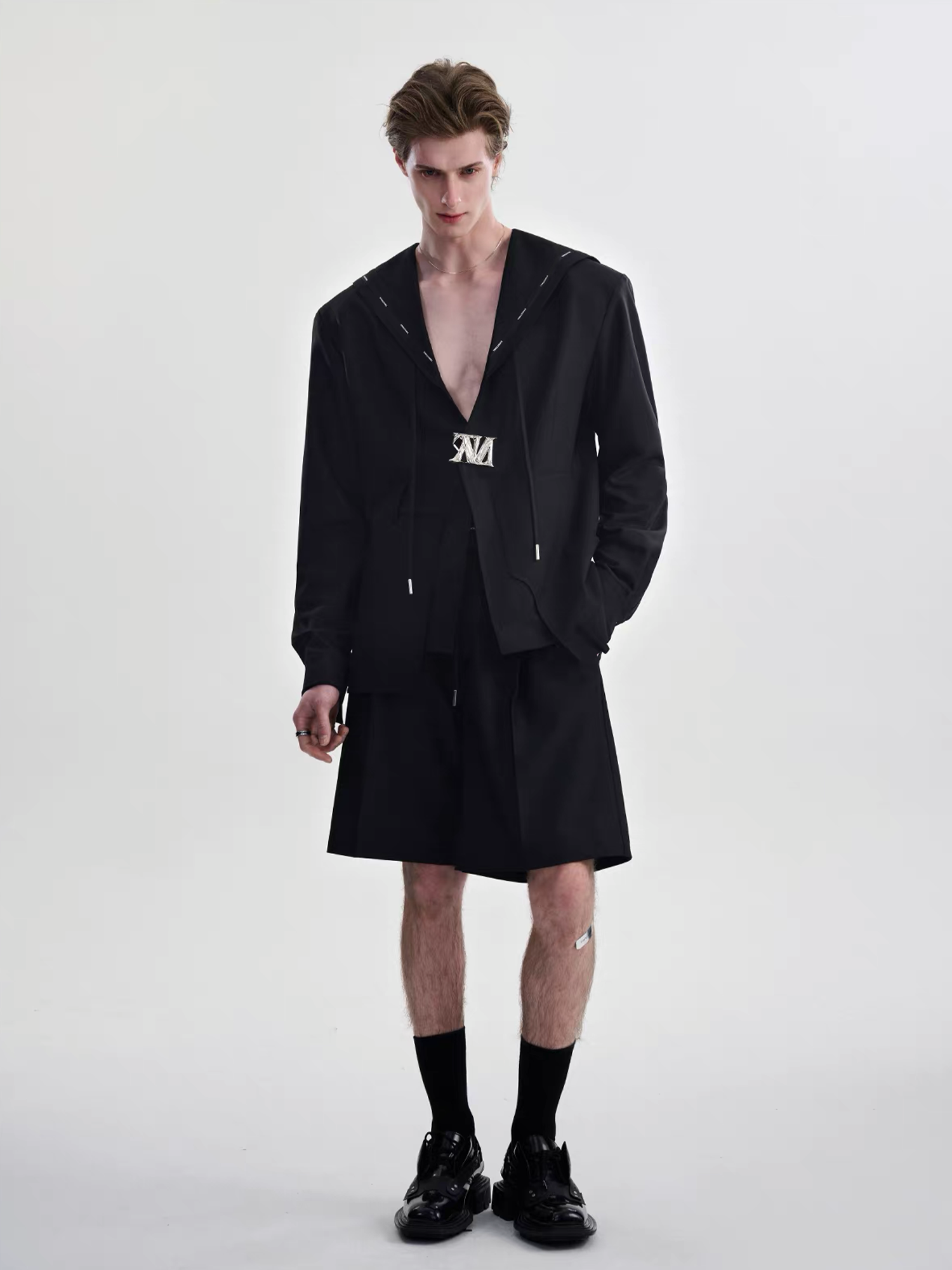 TIWILLTANG Minimal Sailor Collar Shirt