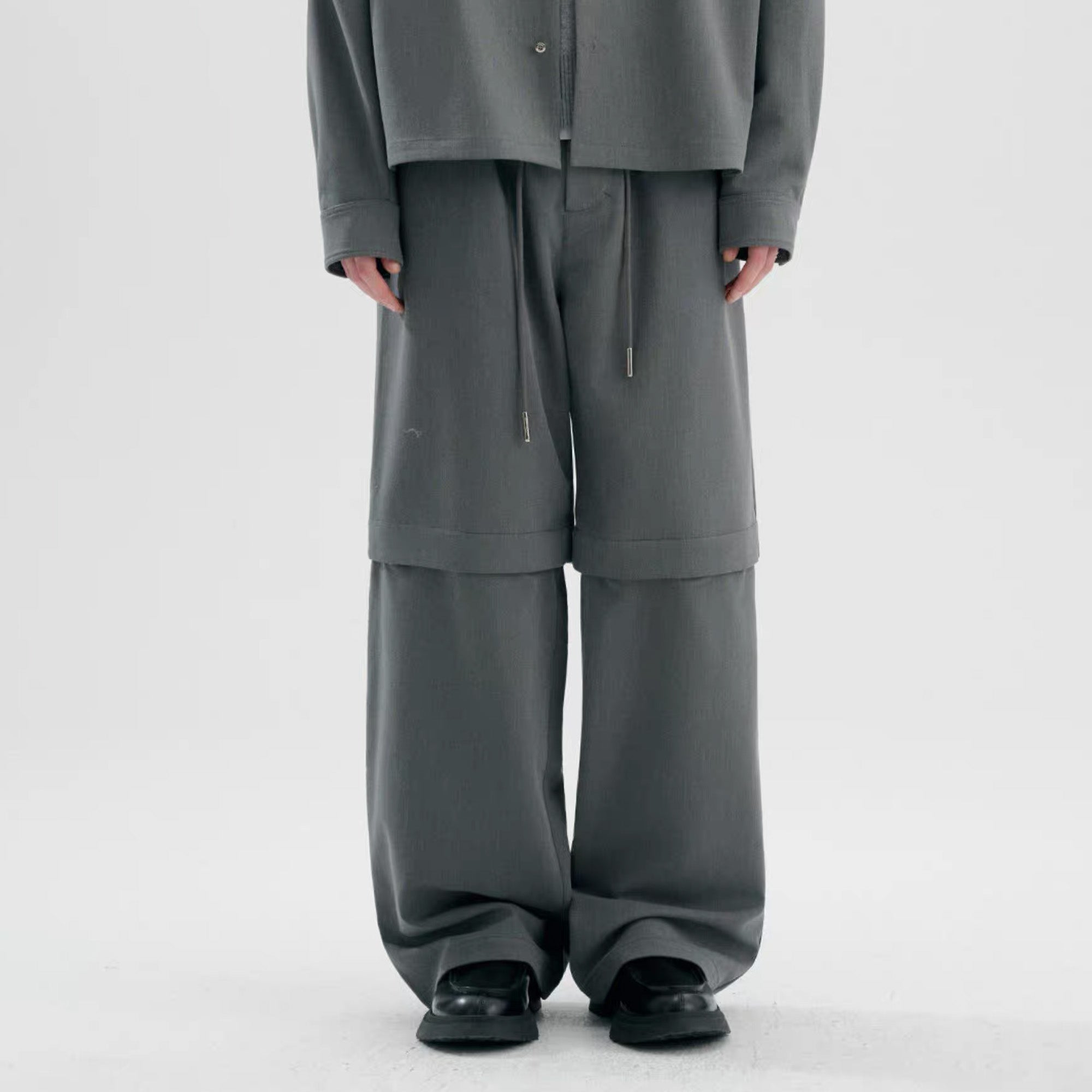 TIWILLTANG Detachable Drawstring Straight-Leg Pants, premium urban and streetwear designers apparel on PROJECTISR.com, TIWILLTANG