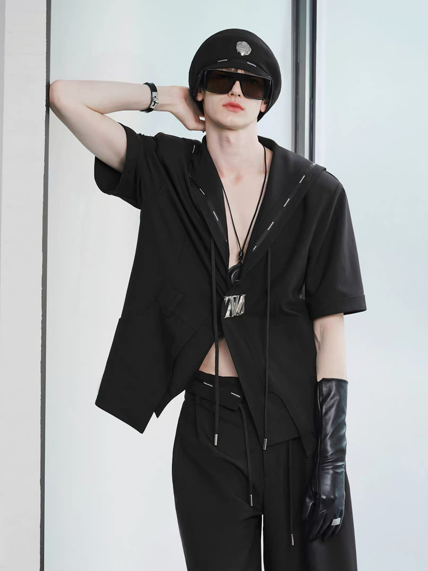 TIWILLTANG Minimal Sailor Collar Shirt