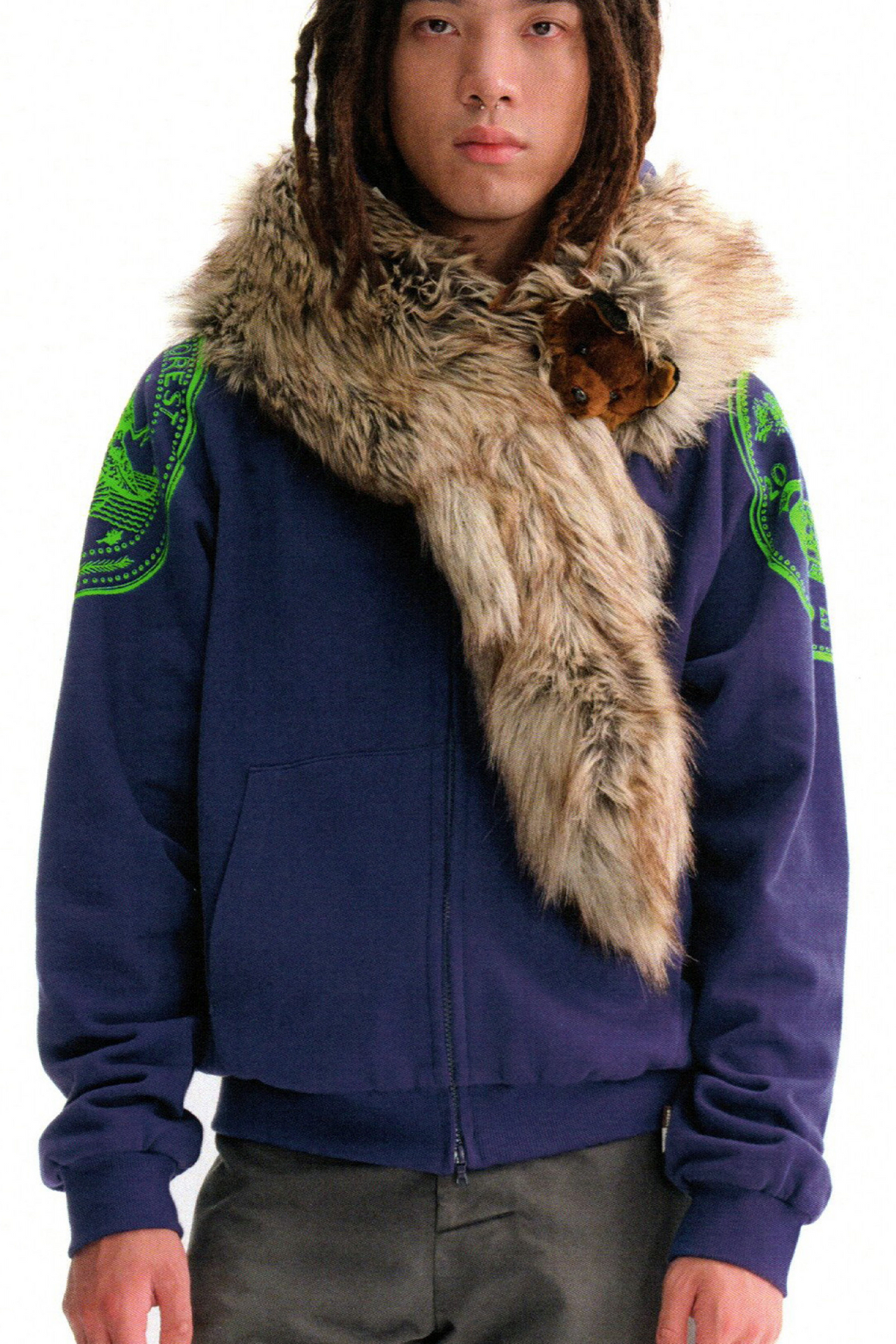 URBAN+FOREST Animal Doll Faux Fur Stole, premium urban and streetwear designers apparel on PROJECTISR.com, URBAN+FOREST