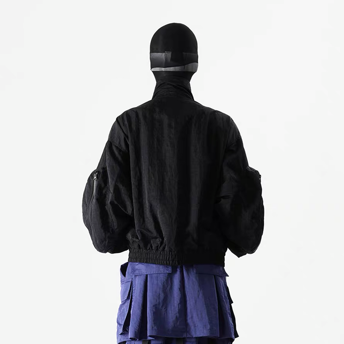 VANGUARDIA Large-Pocket Nylon Cropped Jacket
