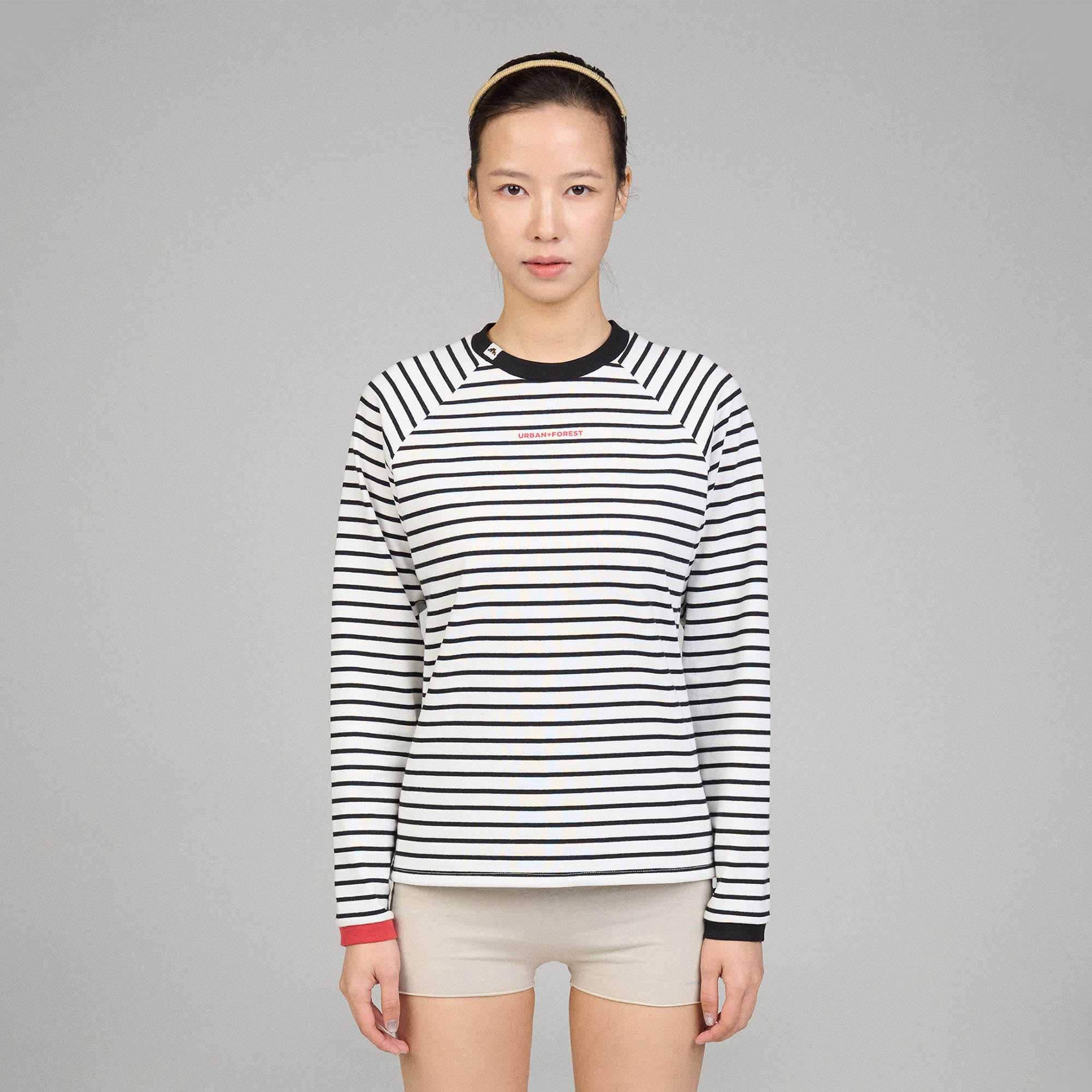 URBAN+FOREST Striped Raglan Long-Sleeve Tee