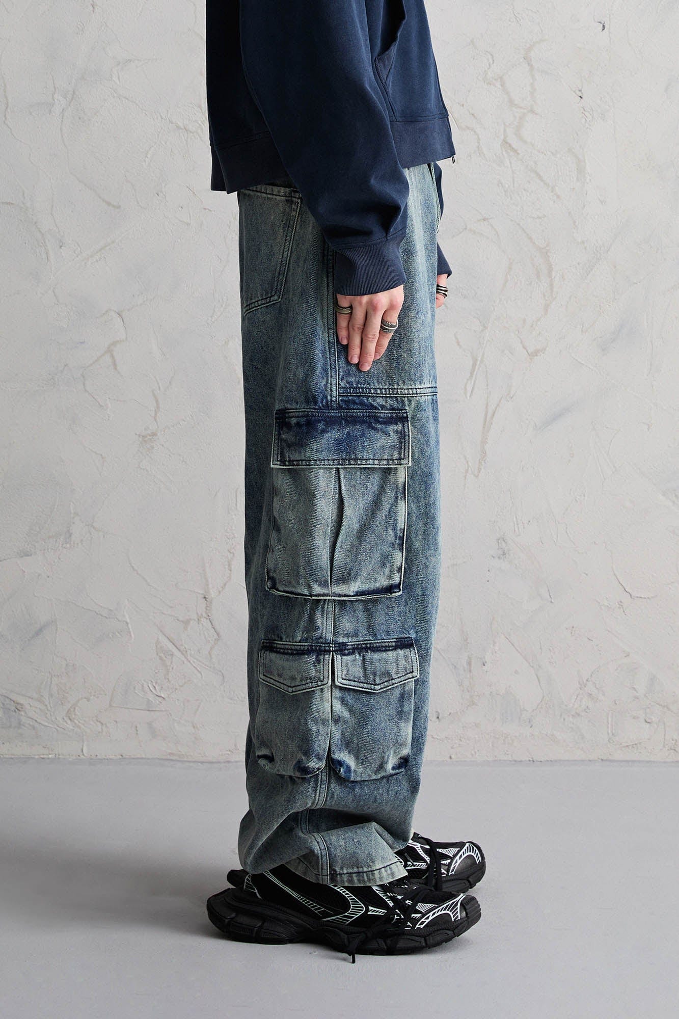 Peoplesense Straight Leg Denim Cargo Pants – peoplesense