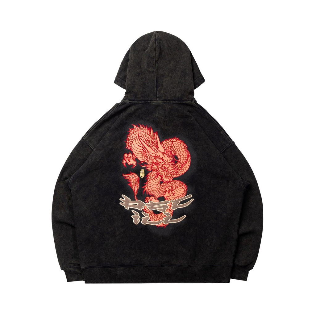 OSCILL Dragon Washed Hoodie, premium urban and streetwear designers apparel on PROJECTISR.com, OSCILL