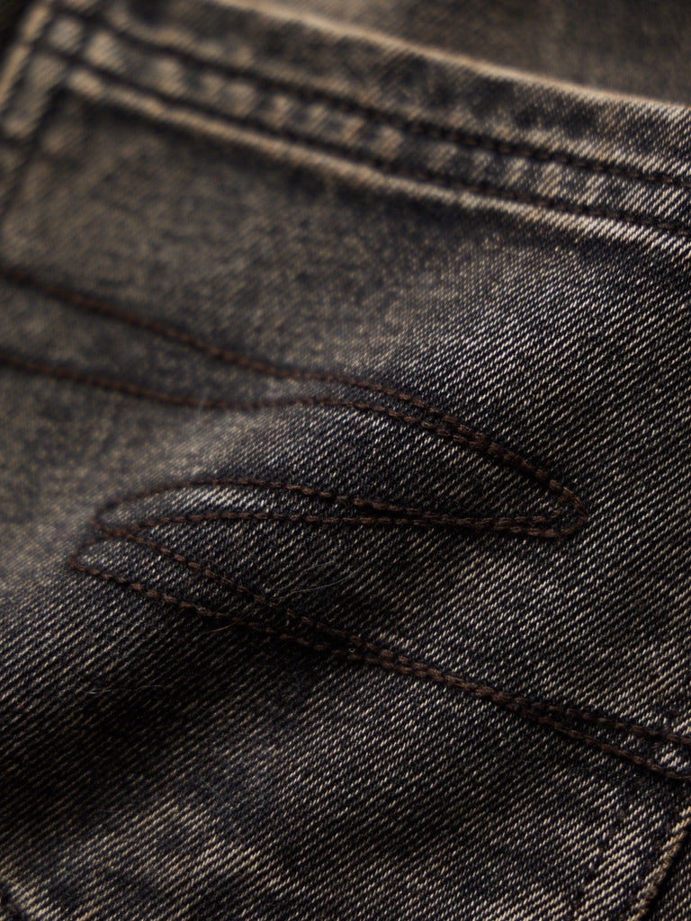 OSCILL Patchwork Washed Straight Jeans, premium urban and streetwear designers apparel on PROJECTISR.com, OSCILL