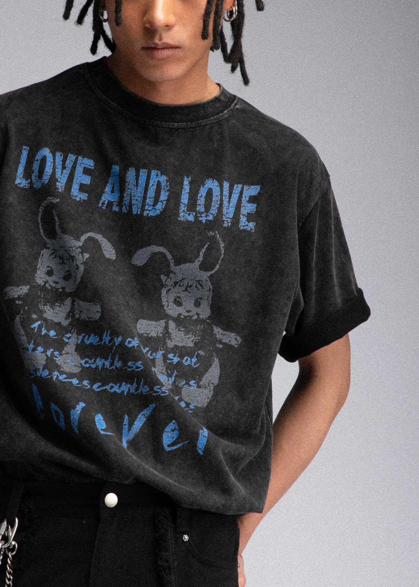 FIVEKOH Love And Love Washed T-Shirt