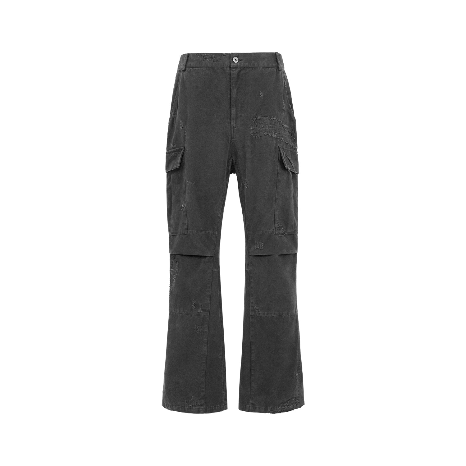 UNDERWATER Distressed Flare Pants, premium urban and streetwear designers apparel on PROJECTISR.com, UNDERWATER