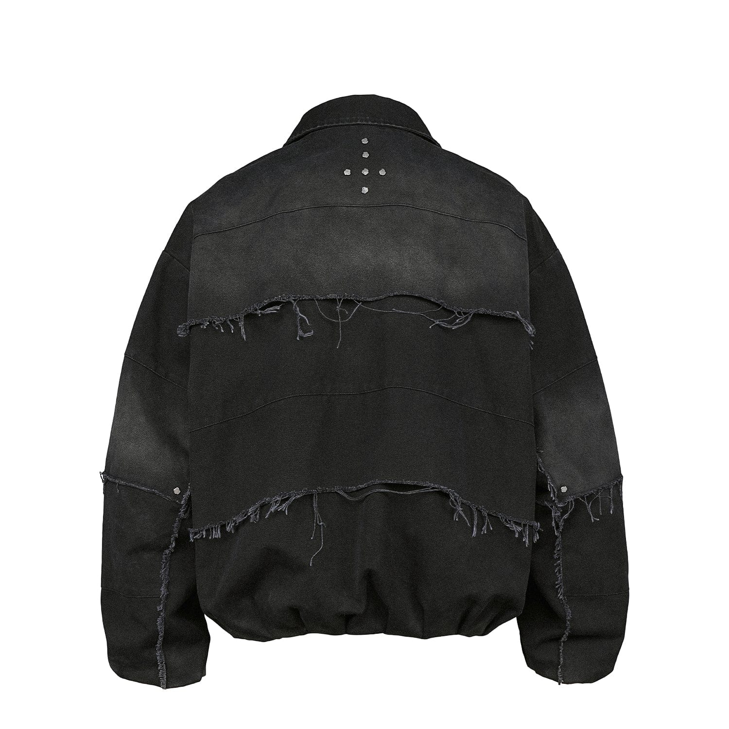 UNDERWATER Raw-Edge Spliced Rivet Jacket, premium urban and streetwear designers apparel on PROJECTISR.com, UNDERWATER