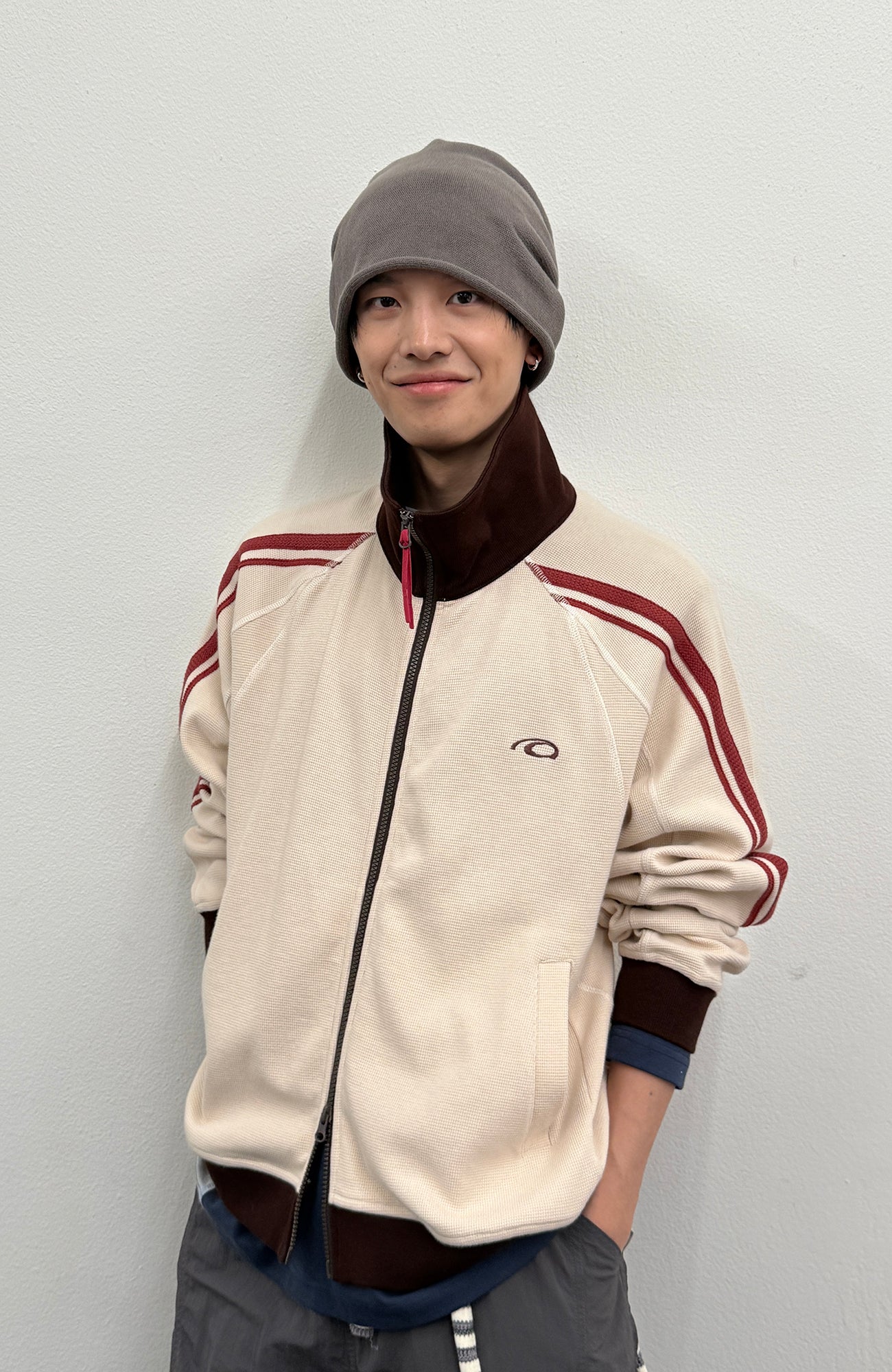 ROARINGWILD A ARCH Retro Stripe Raglan Track Jacket